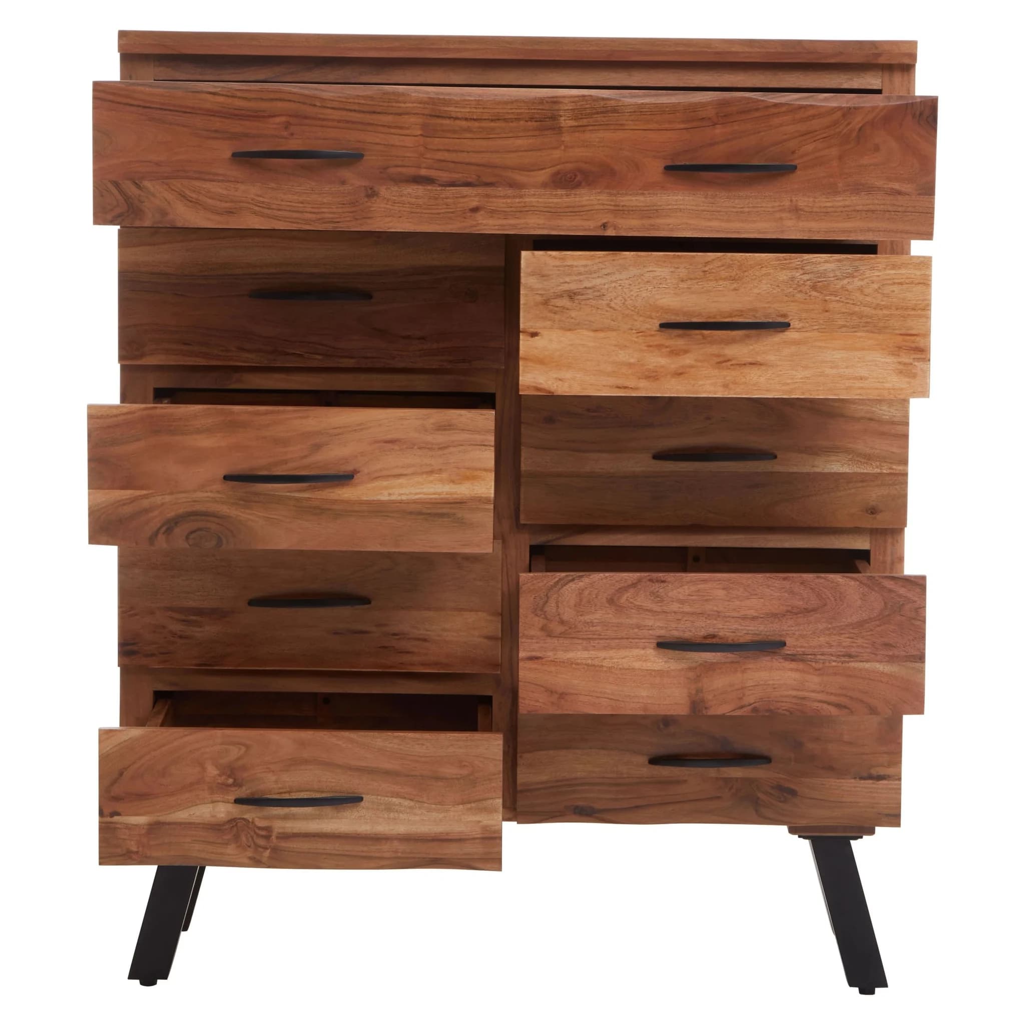 Nashik 9 Drawer Acacia Chest - Furniture, photo 8 of 8