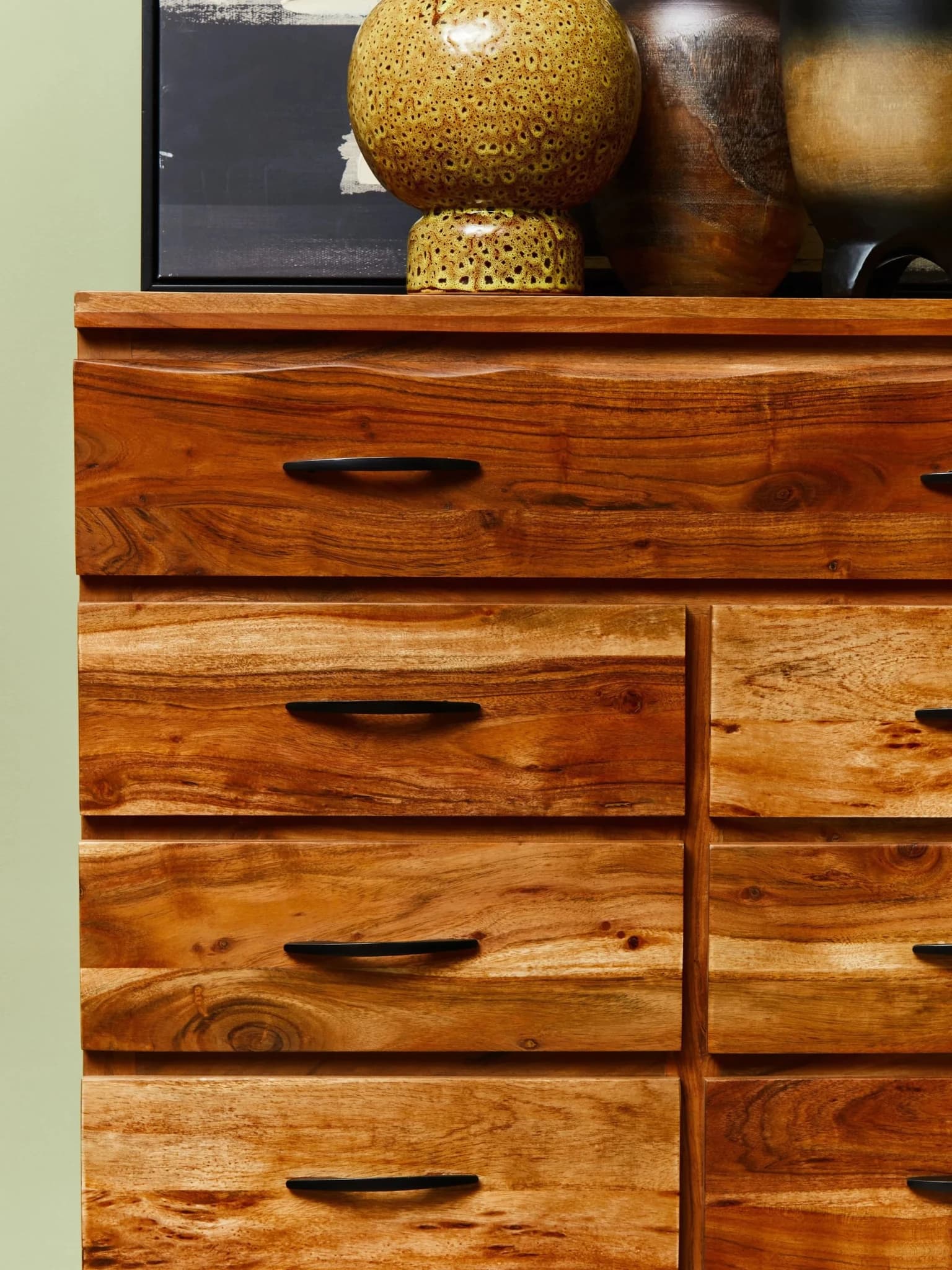 Nashik 9 Drawer Acacia Chest - Furniture, photo 2 of 8