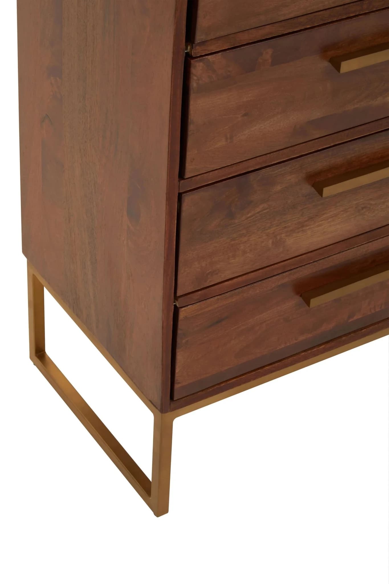 Gaya Mango Wood Chest of 5 Drawers - Furniture, photo 7 of 8