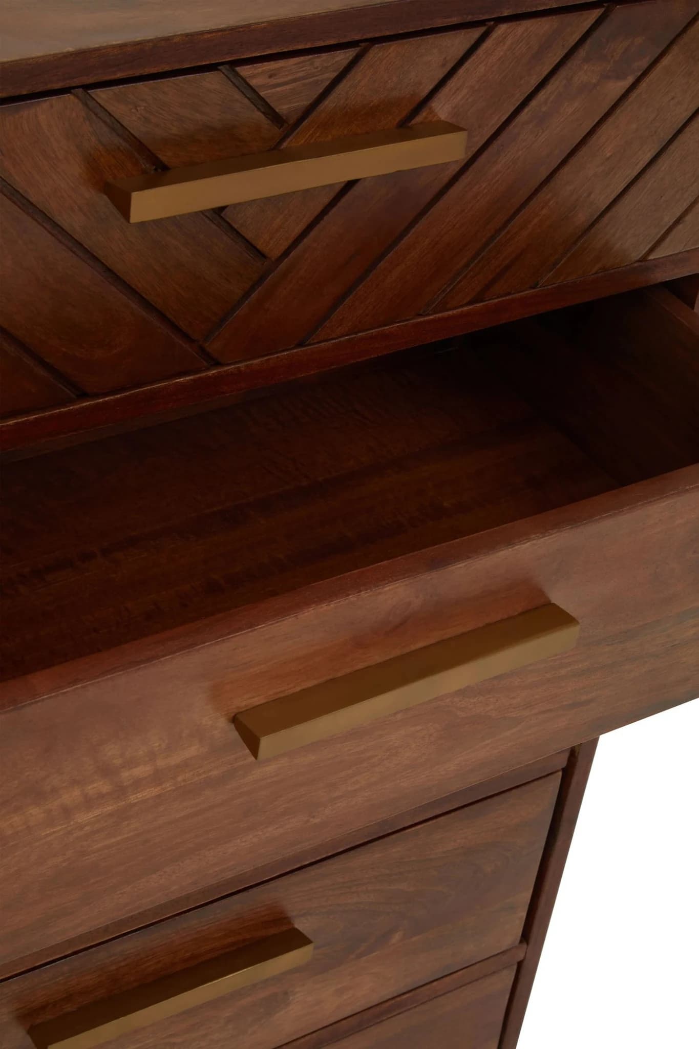 Gaya Mango Wood Chest of 5 Drawers - Furniture, photo 6 of 8