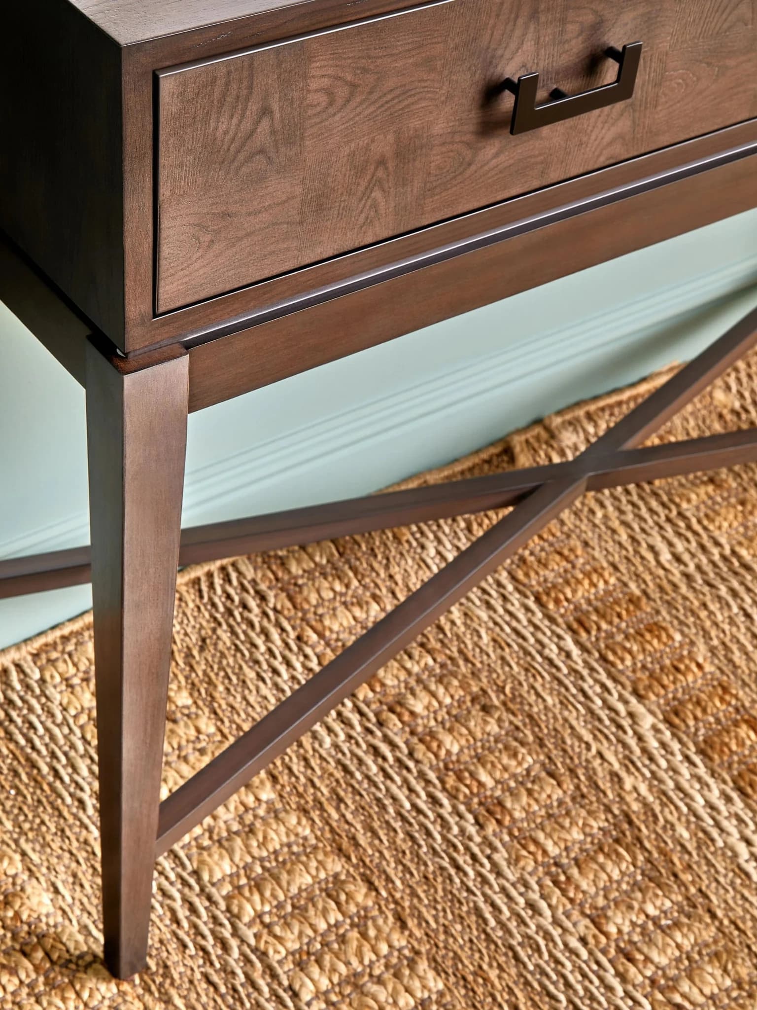 Dimaro Antique Grey Two Drawer Console Table - Tables, photo 2 of 8