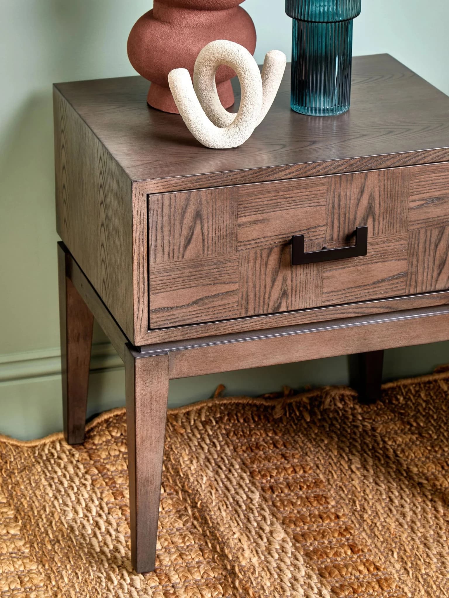Dimaro Antique Grey One Drawer Side Table - Tables, photo 4 of 8