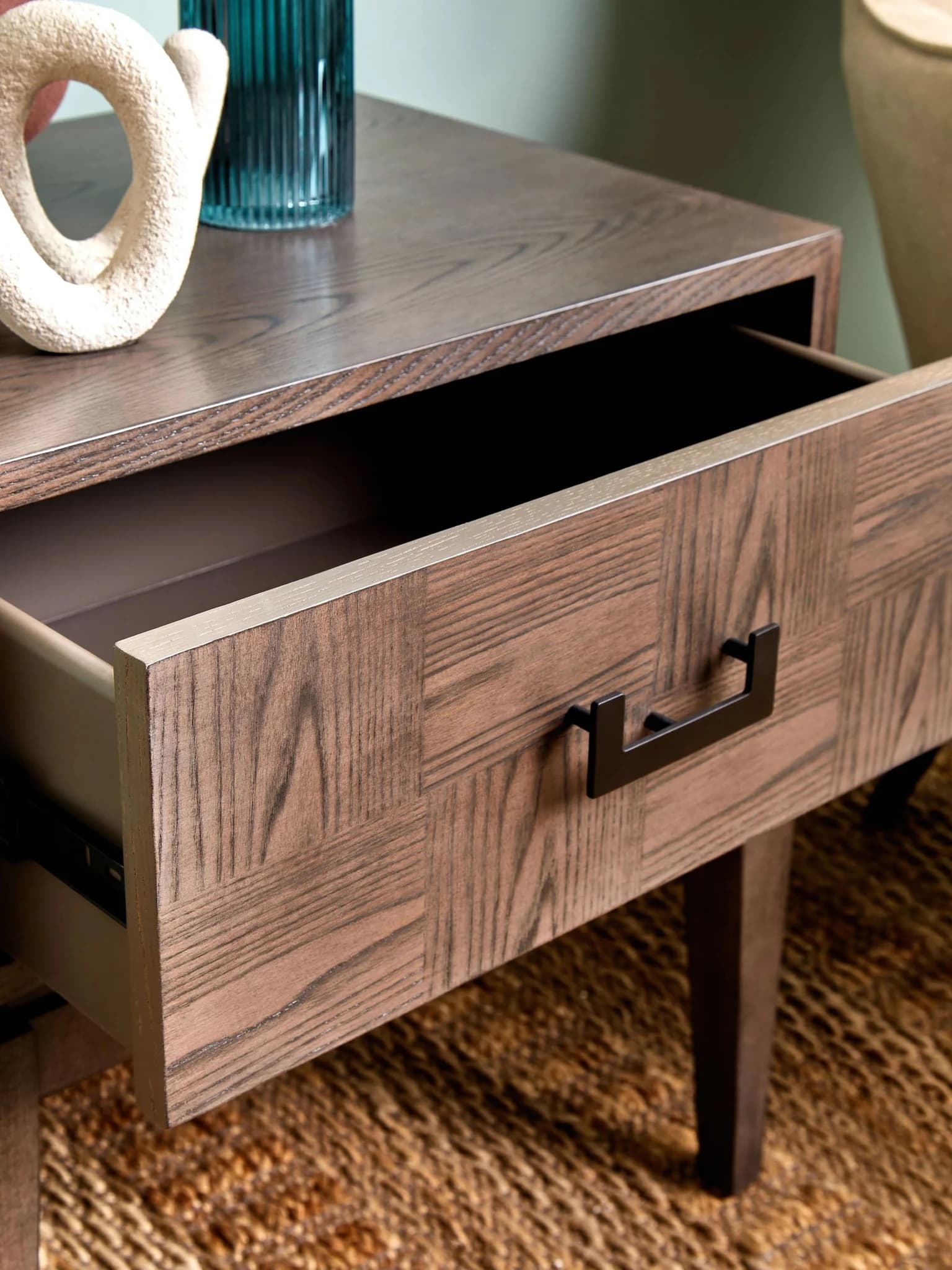 Dimaro Antique Grey One Drawer Side Table - Tables, photo 3 of 8