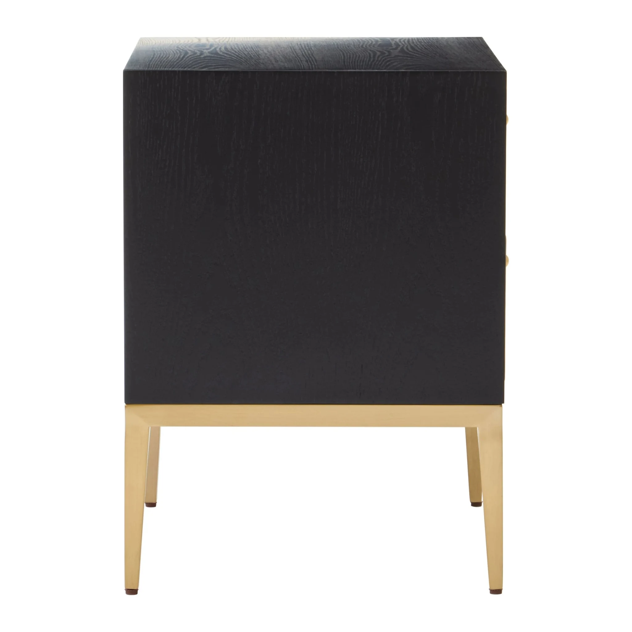 Deruta Grey Shagreen Effect Two Drawer Side Table - Tables, photo 7 of 8