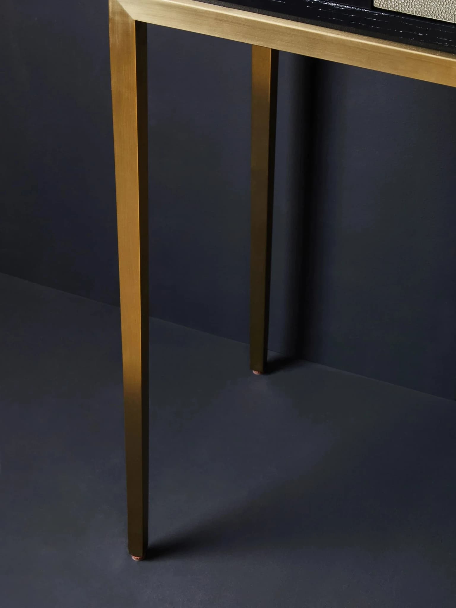 Deruta Grey Shagreen Effect One Drawer Console Table - Tables, photo 3 of 8