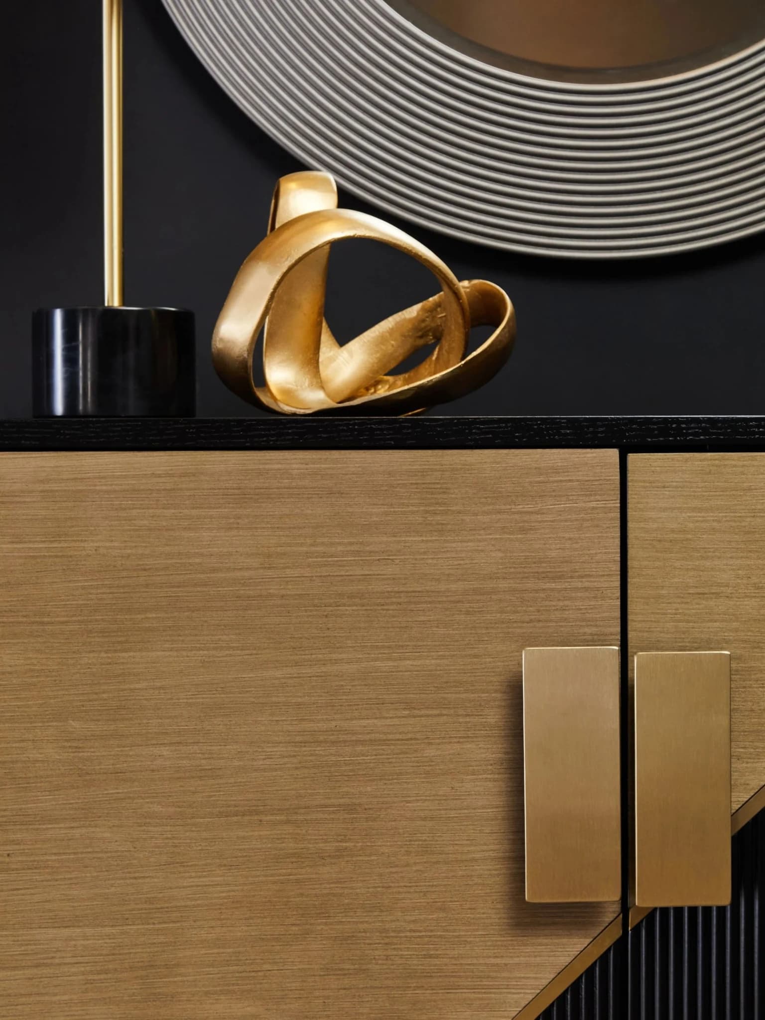Davoli Black and Gold Two Door Sideboard - Bookcases & shelving, photo 4 of 8