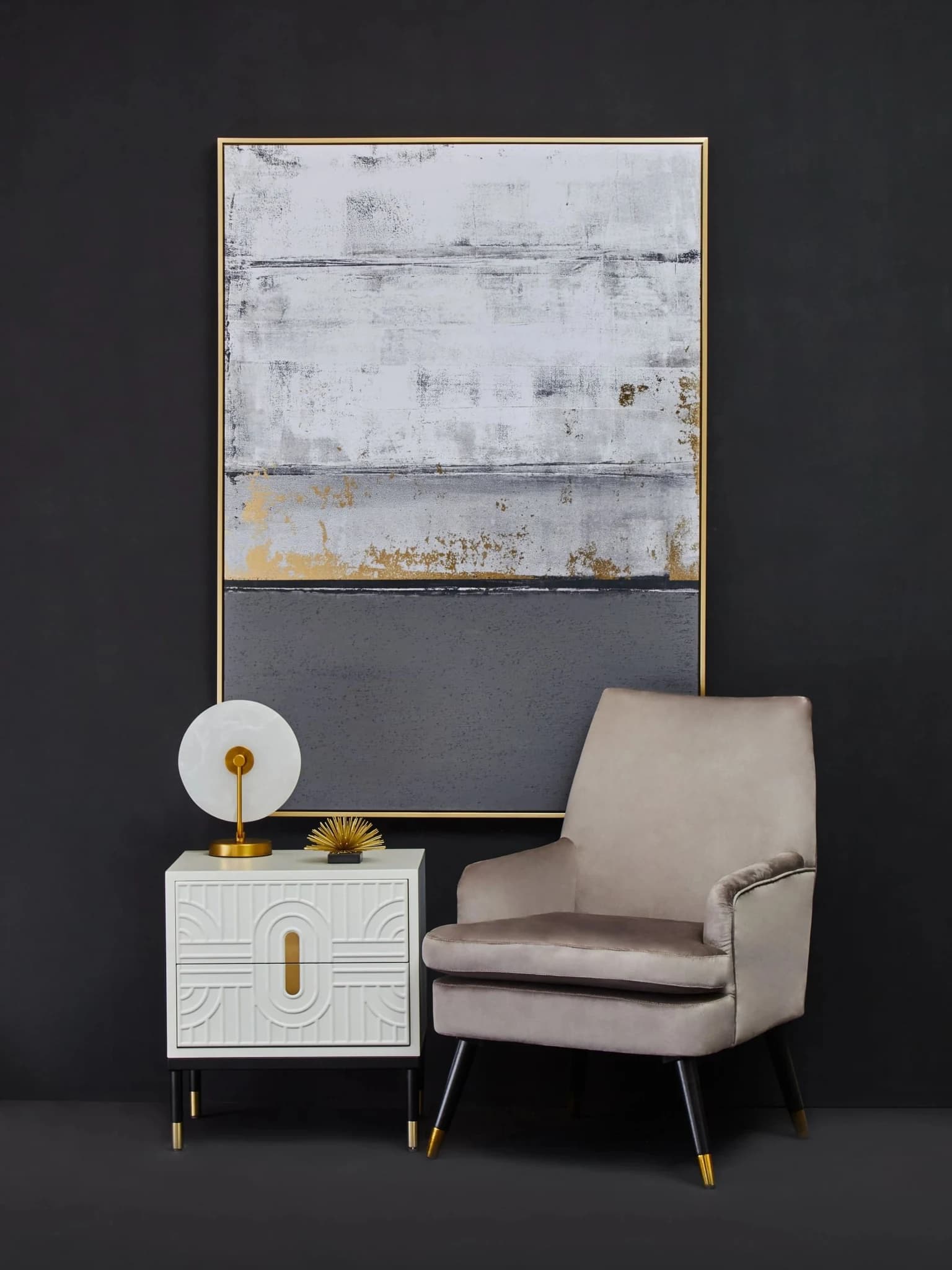 Danta Off White 2 Drawer Side Table - Tables, photo 5 of 8