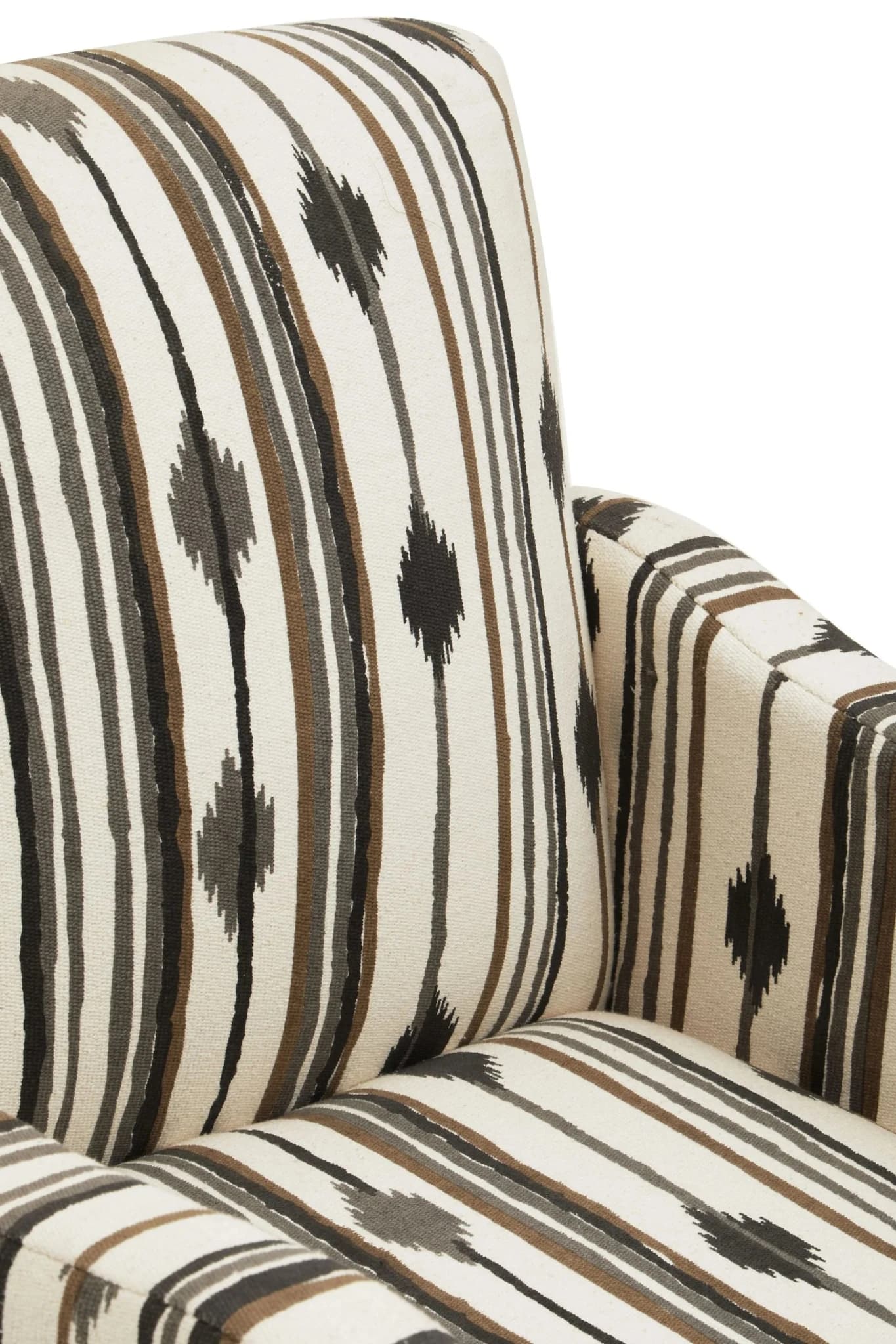 Cefena Black and White Ikat Design Accent Chair - Seating, photo 8 of 8