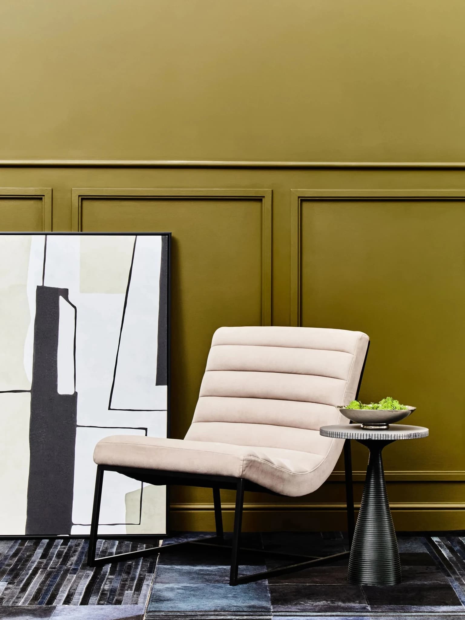 Vogue Ivory Velvet Lounge Chair - Seating, photo 4 of 8