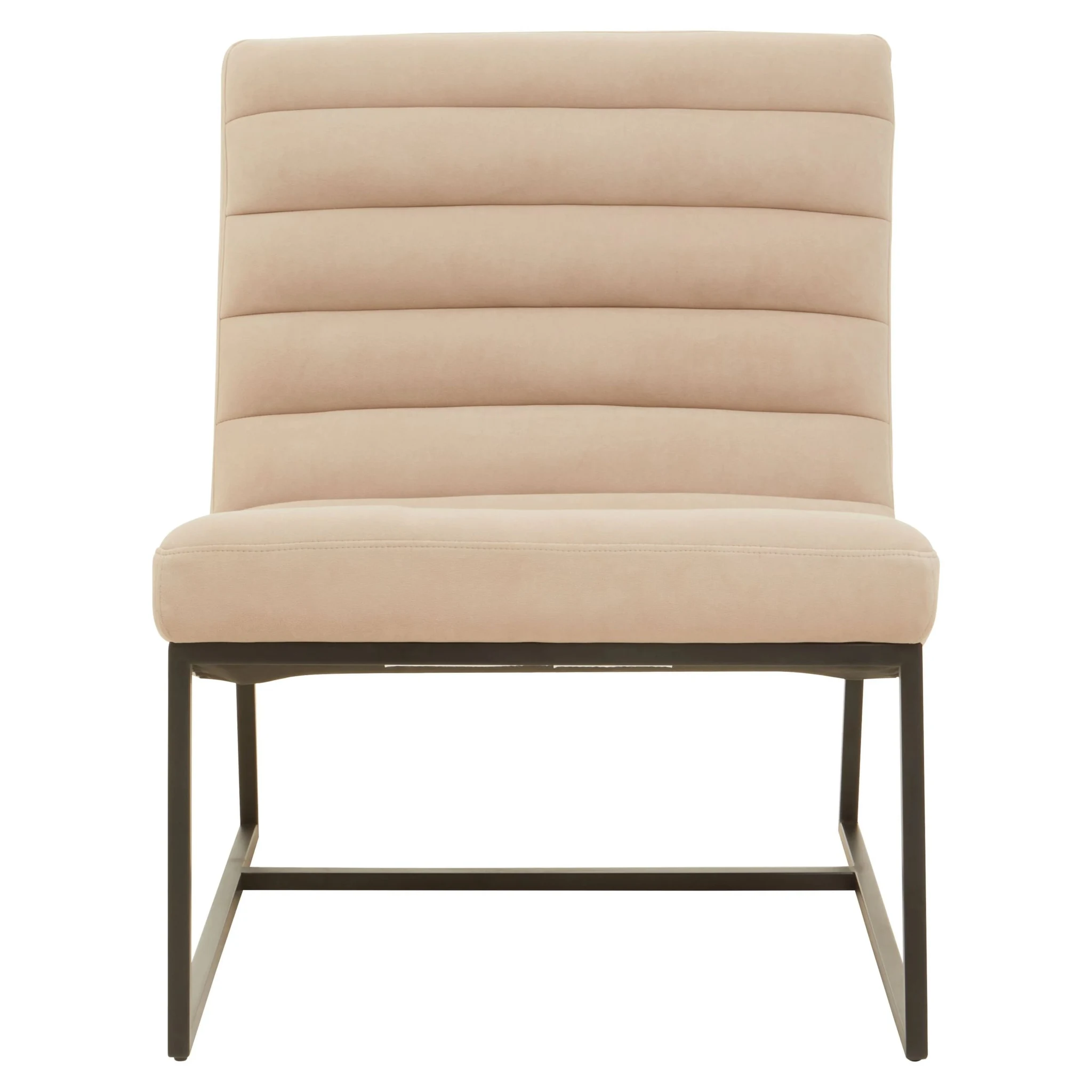Vogue Ivory Velvet Lounge Chair - Seating, photo 7 of 8