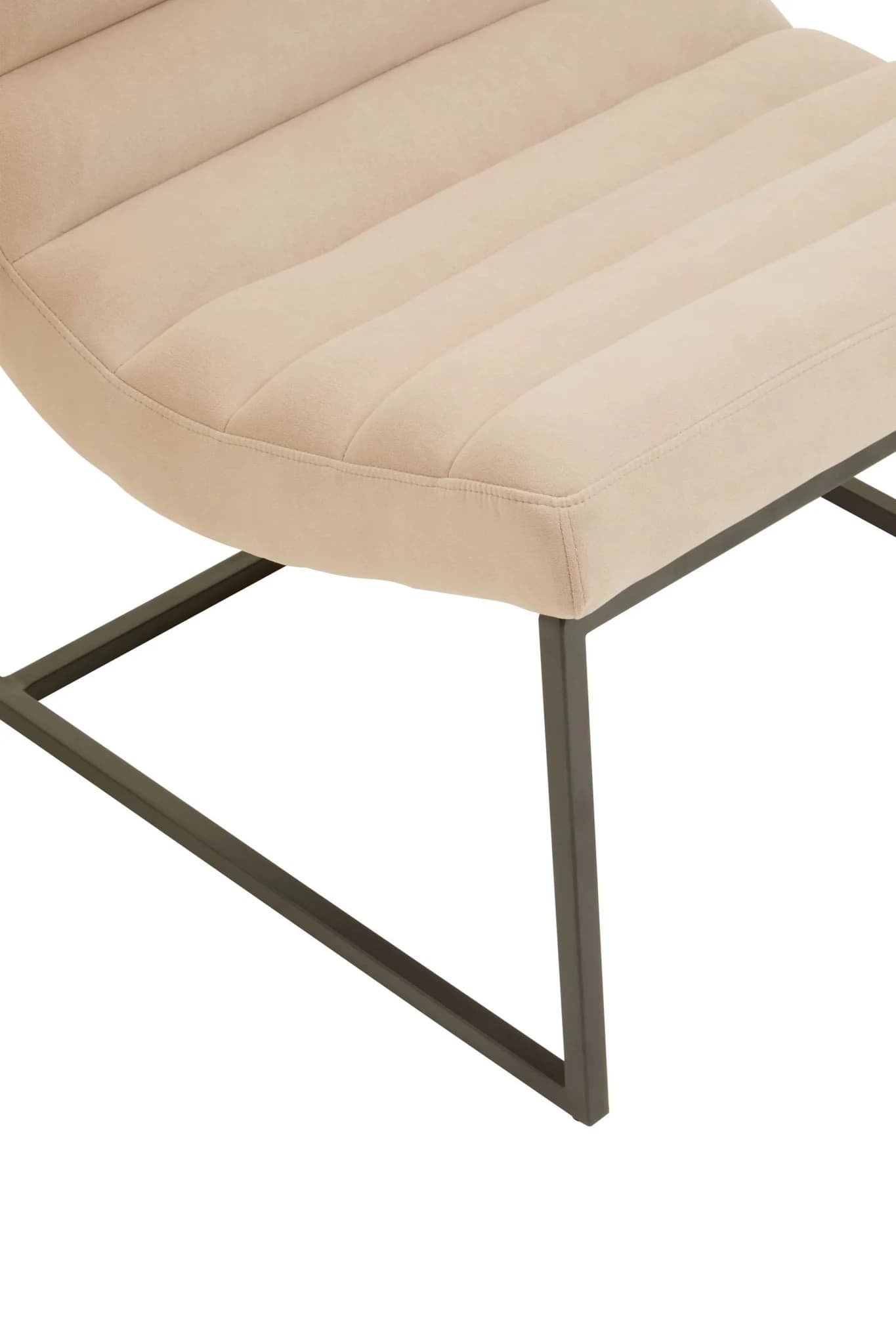 Vogue Ivory Velvet Lounge Chair - Seating, photo 8 of 8