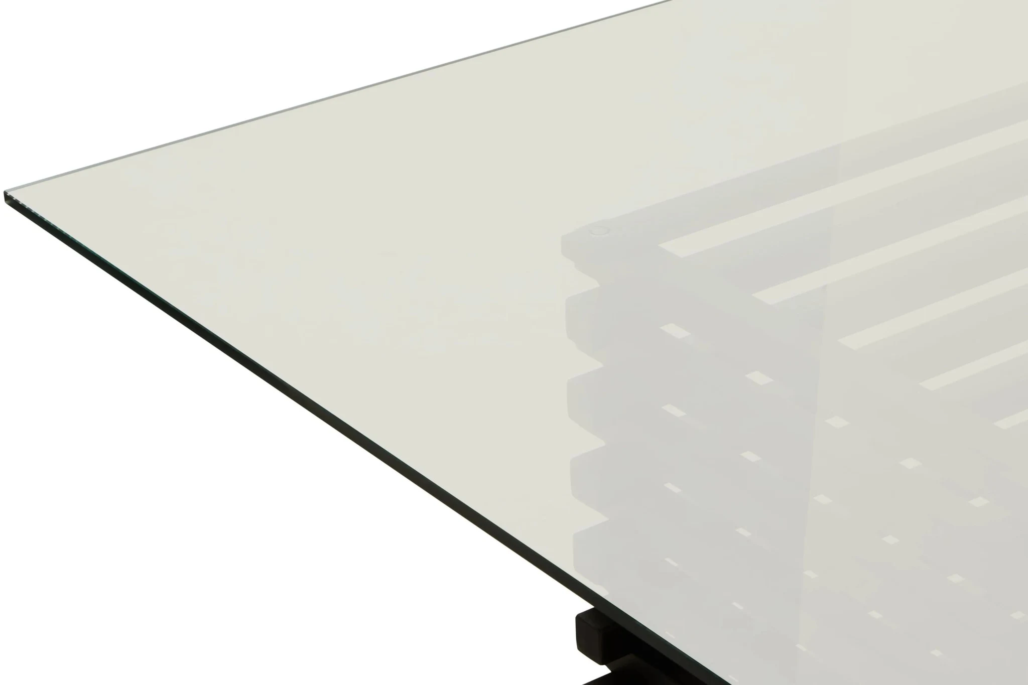 Vogue Rectangular Glass Dining Table with Matte Black Base - Tables, photo 8 of 8