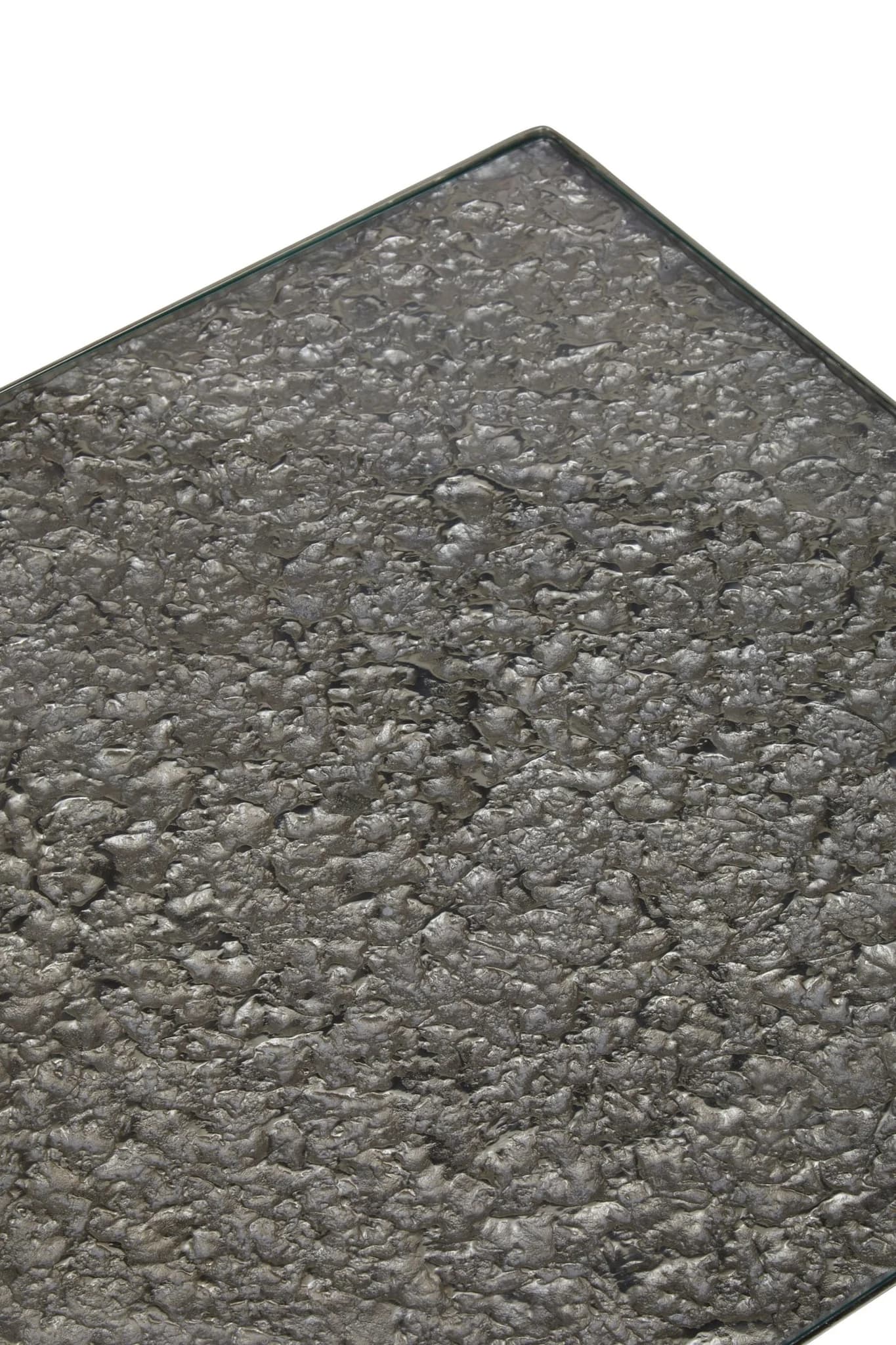 Akola Silver Finish Textured Coffee Table - Tables, photo 4 of 6