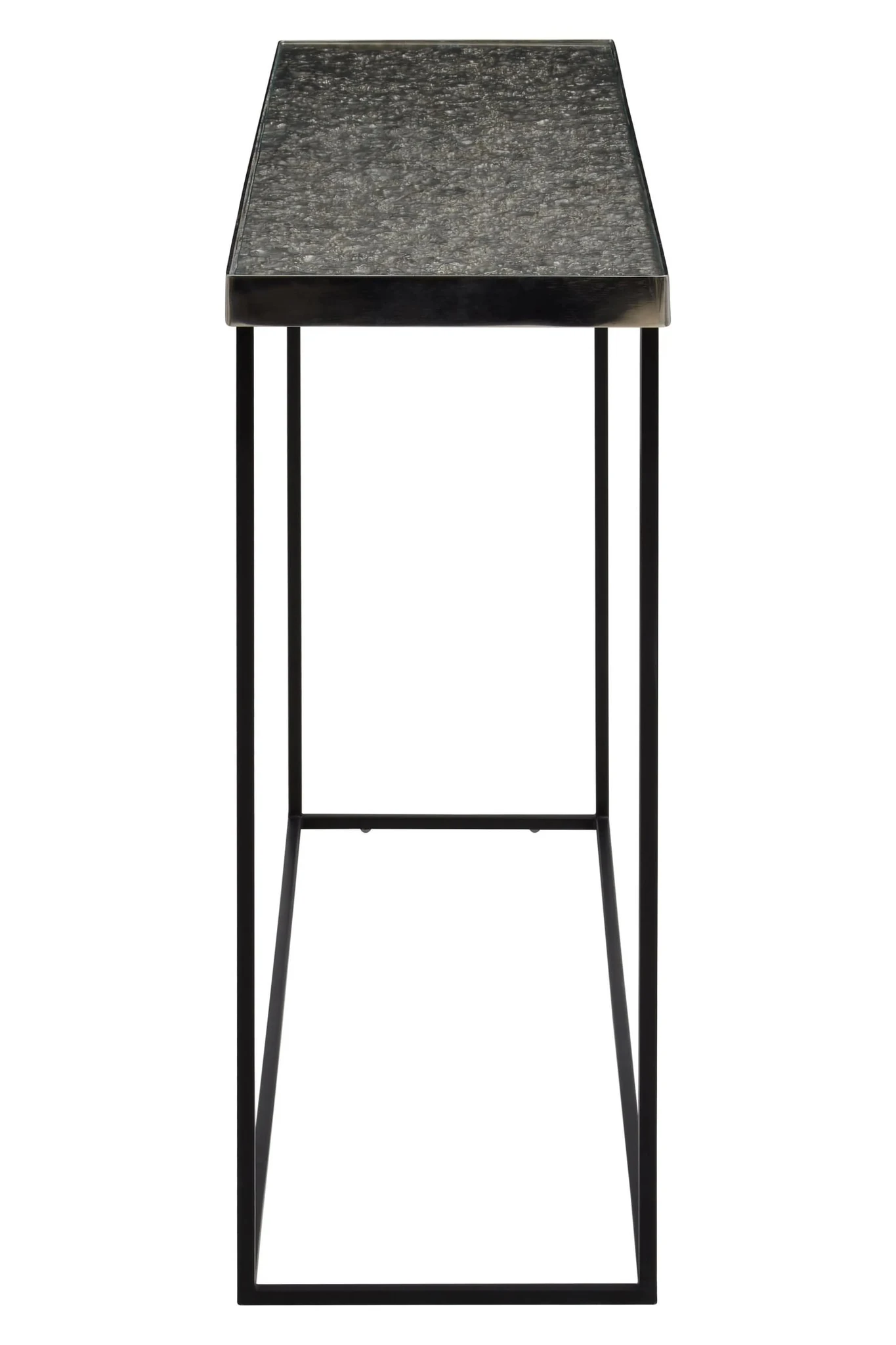Akola Silver Finish Textured Console Table - Tables, photo 2 of 6