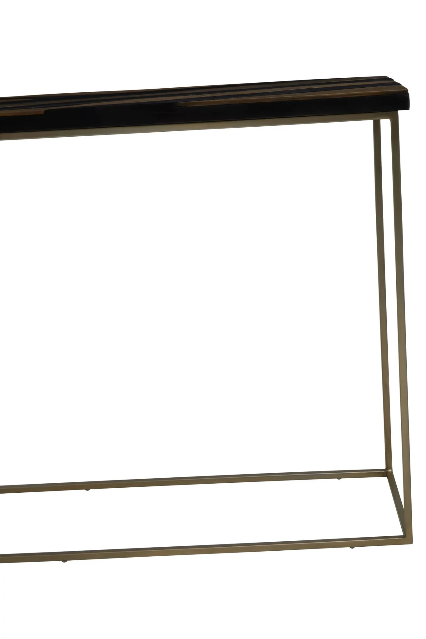 Aris Black Acacia Wood with Gold Inlay Console Table - Tables, photo 8 of 8