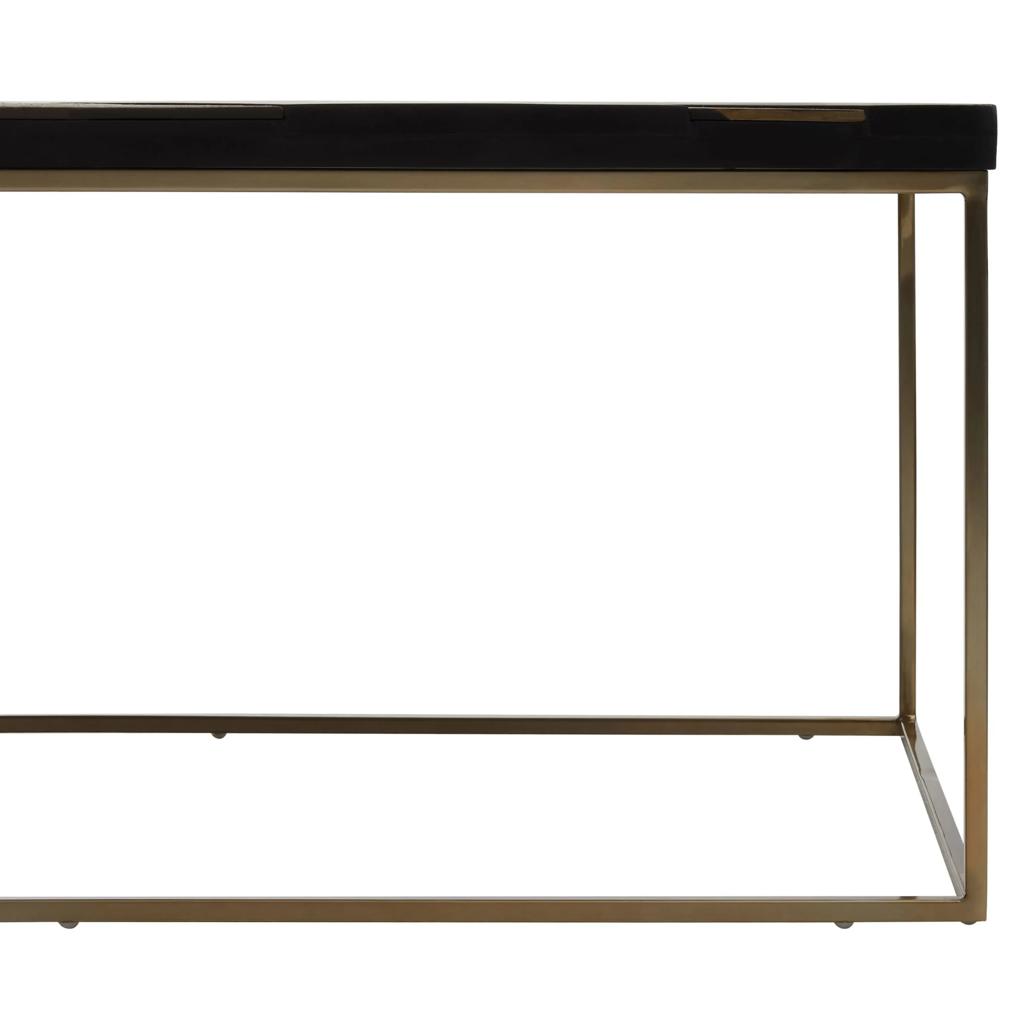 Aris Black Acacia Wood with Gold Inlay Coffee Table - Tables, photo 8 of 8