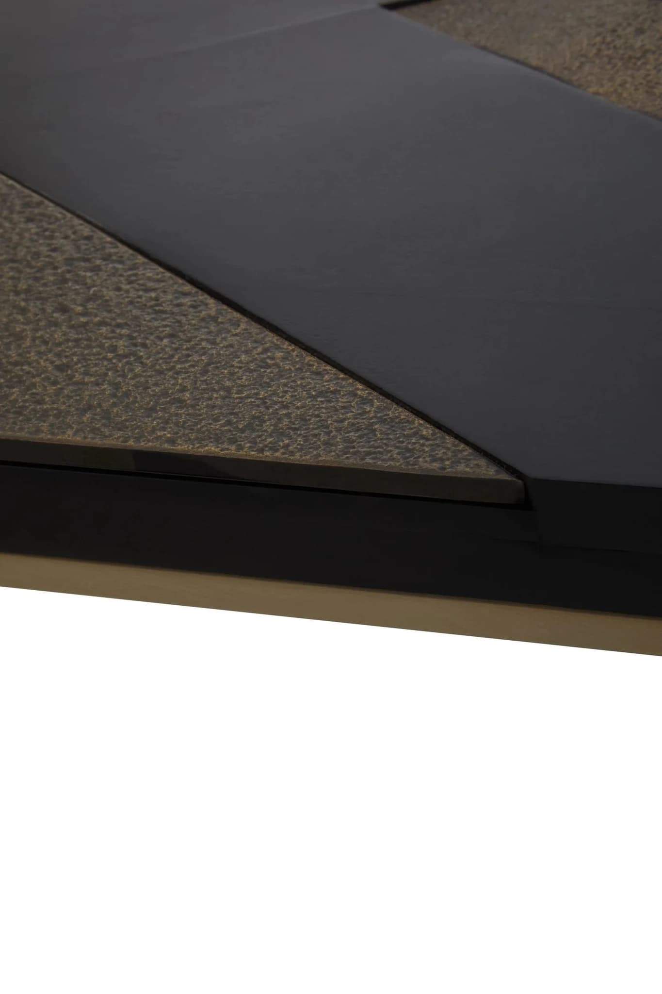 Aris Black Acacia Wood with Gold Inlay Coffee Table - Tables, photo 5 of 8