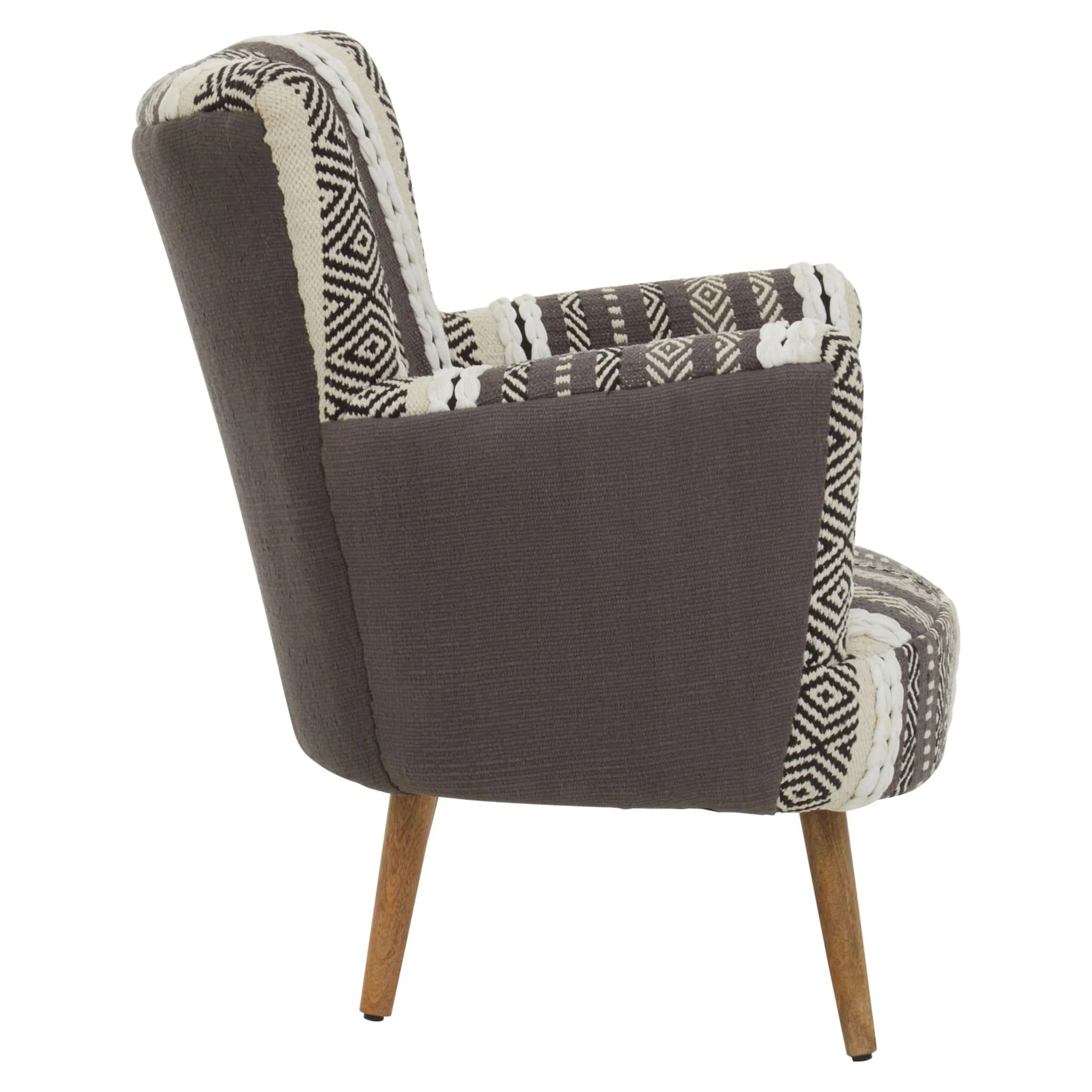 Cefena Grey And White Chair - Seating, photo 5 of 8