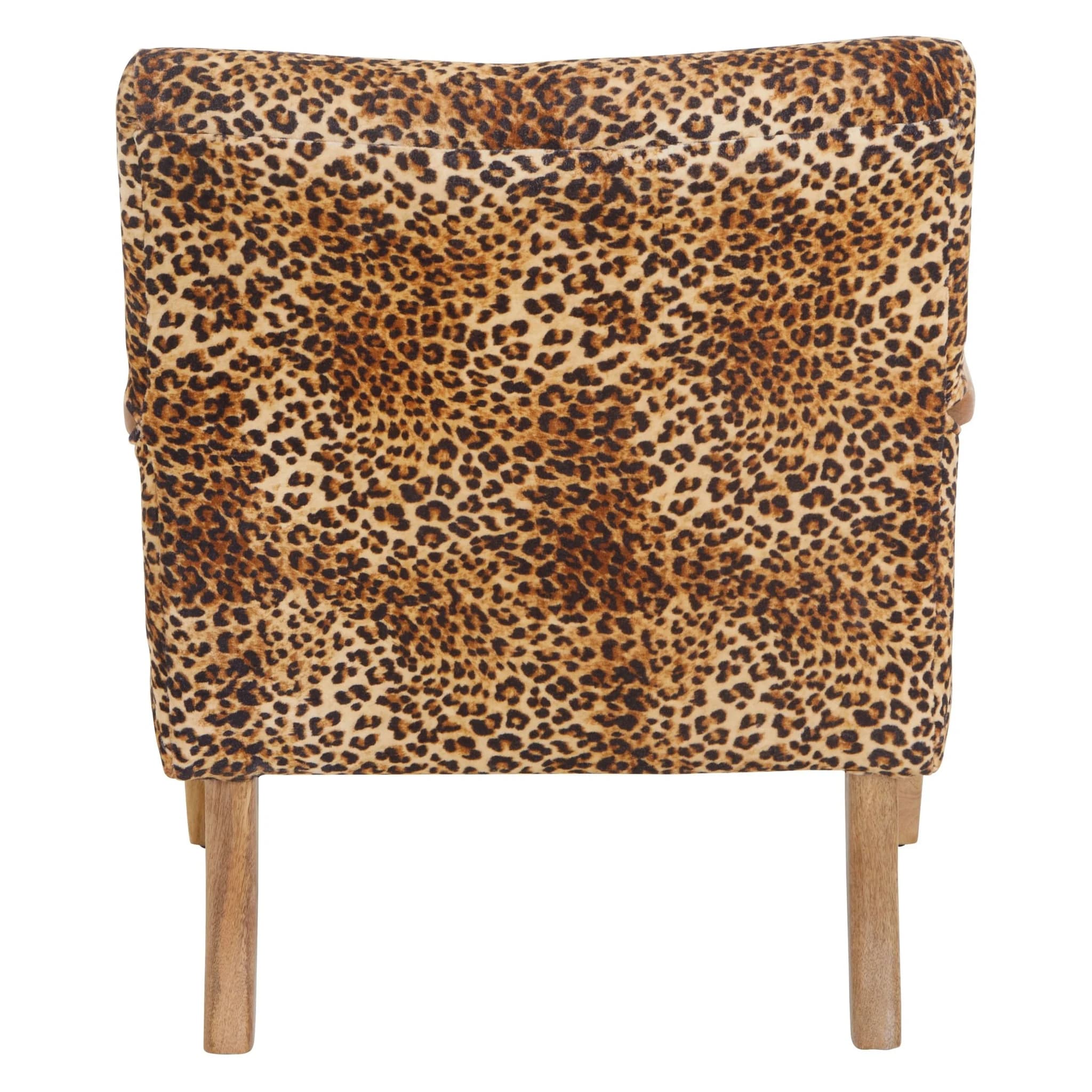 Cefena Leopard Print and Mango Wood Chair - Seating, photo 4 of 8