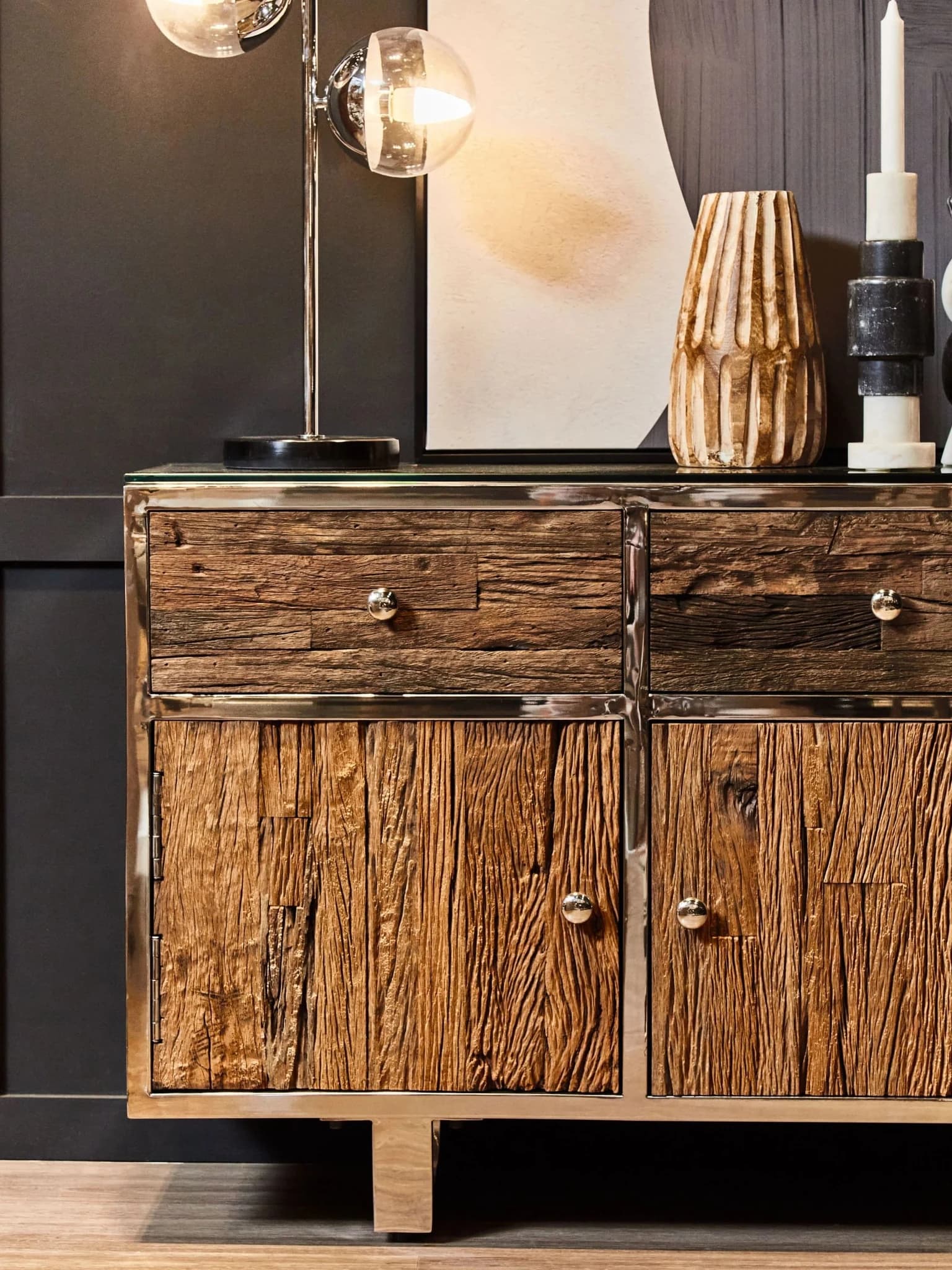 Kerala Natural Recycled Wood Sideboard - Bookcases & shelving, photo 3 of 8