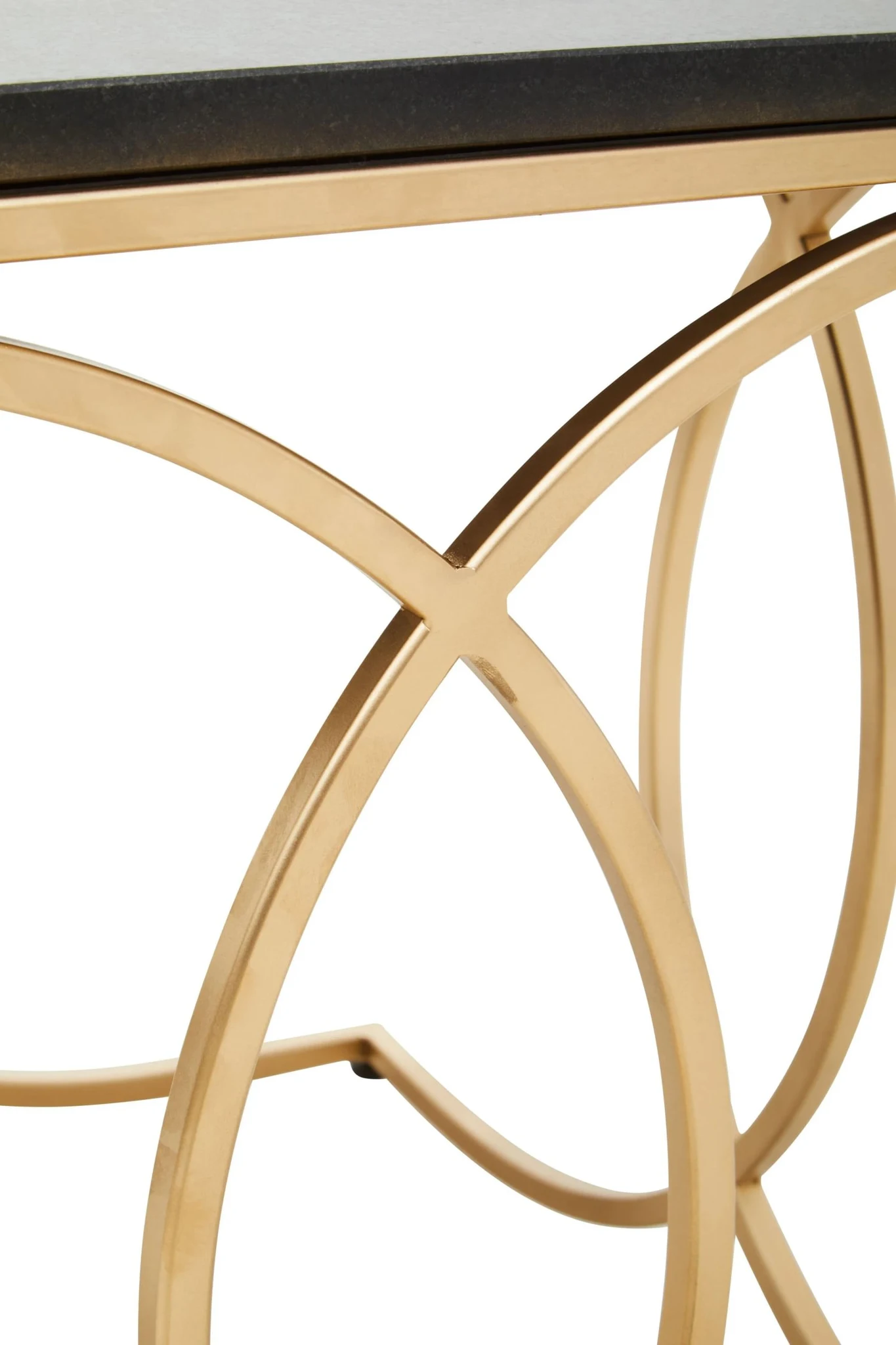 Kia Black Marble and Gold Finish Side Table - Tables, photo 5 of 5