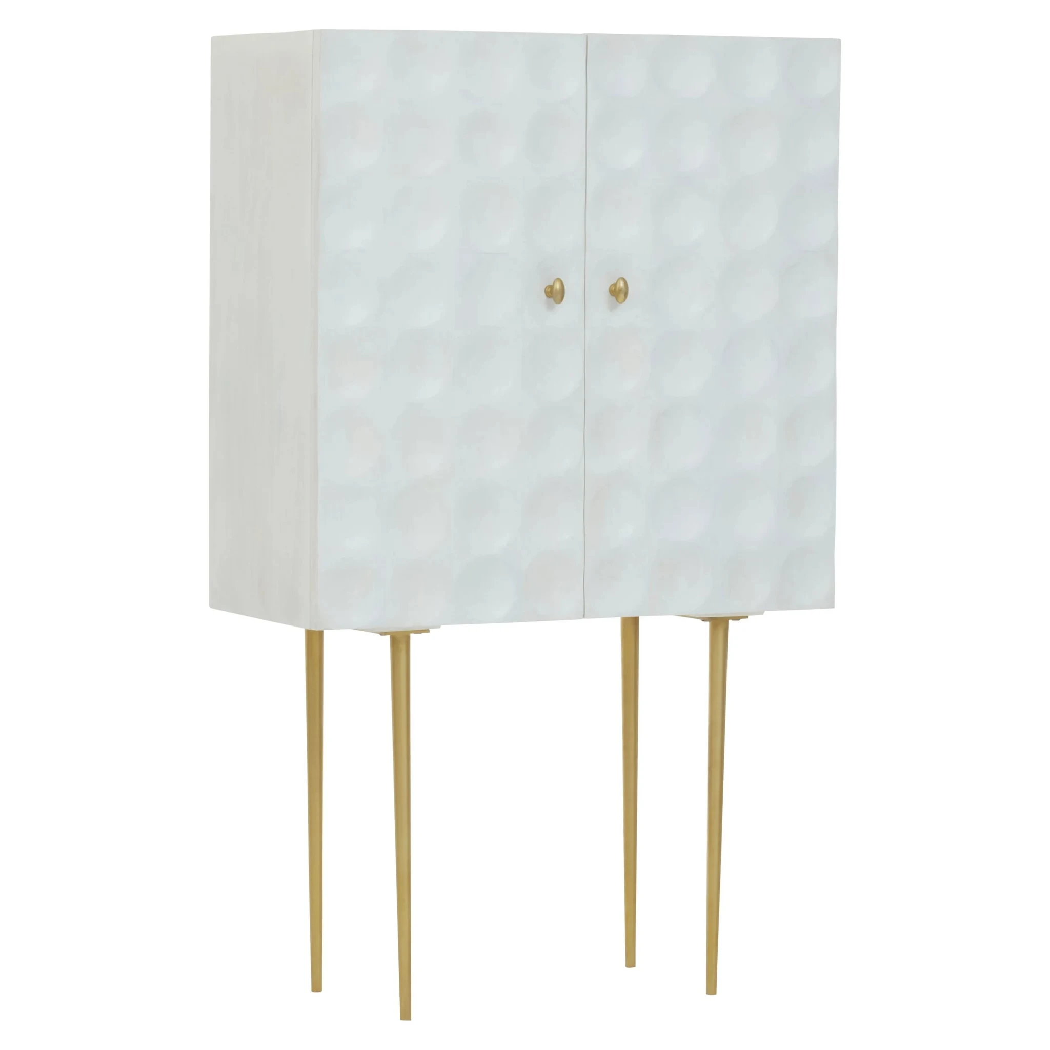 Satara Cream Finish Mango Wood Two Door Cabinet - Bookcases & shelving, photo 5 of 8