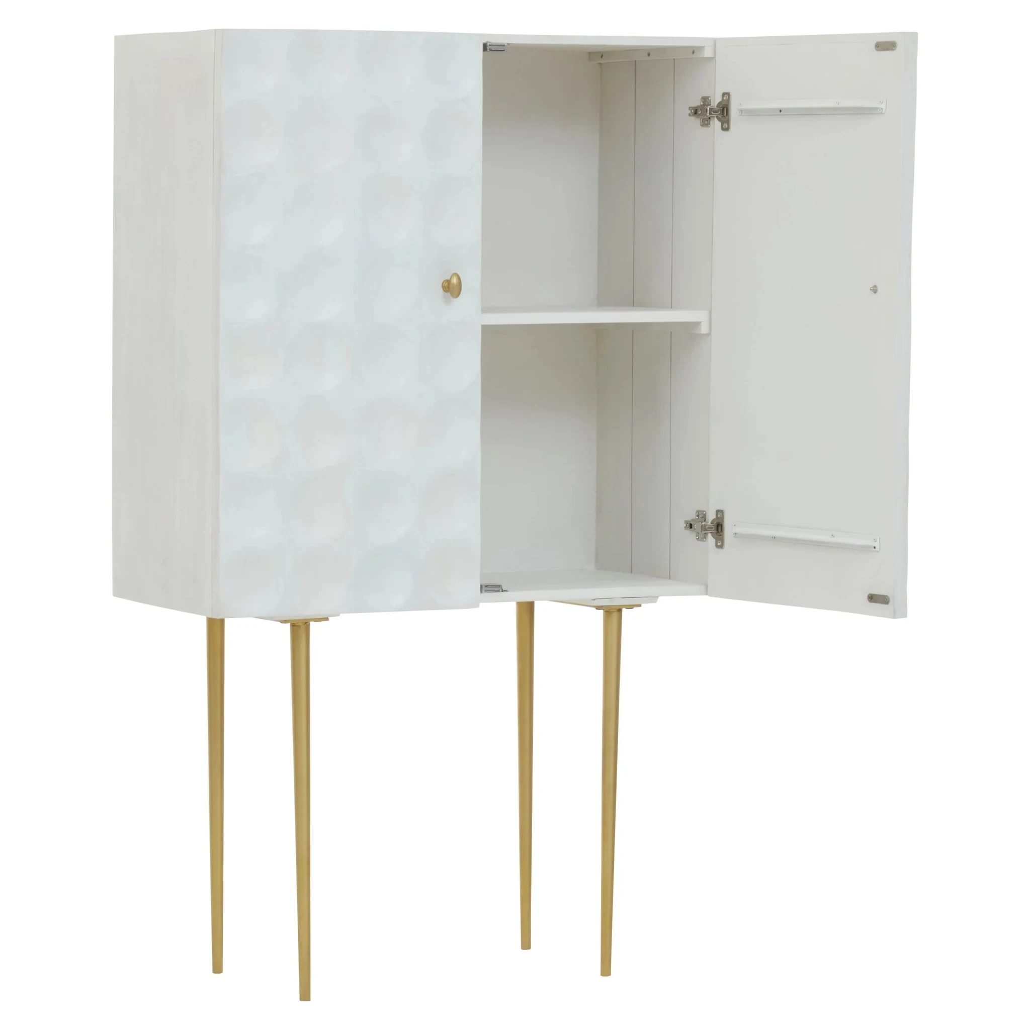 Satara Cream Finish Mango Wood Two Door Cabinet - Bookcases & shelving, photo 4 of 8
