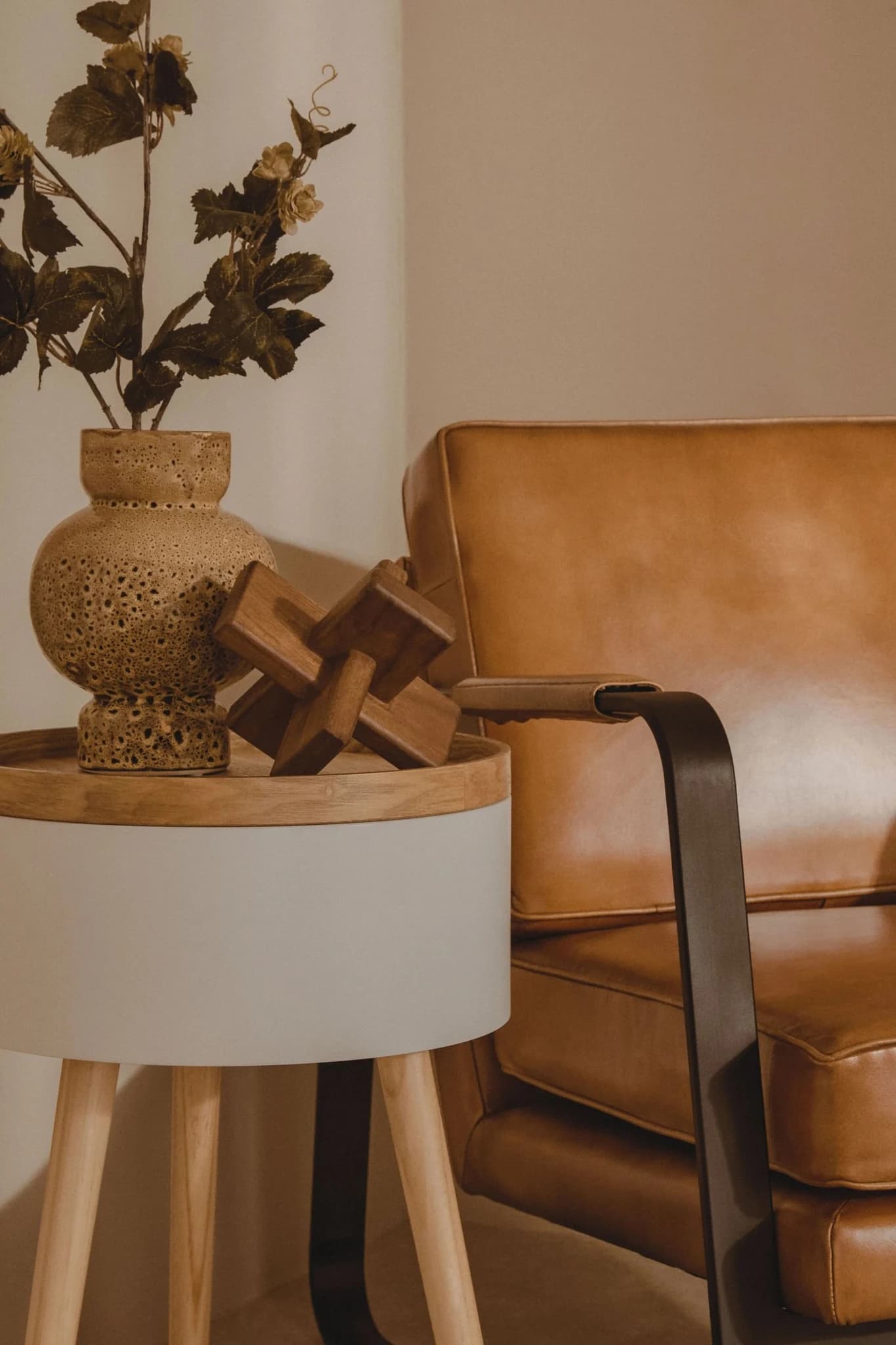 Buffalo Brown Leather Armchair With Black Frame - Seating, photo 7 of 8