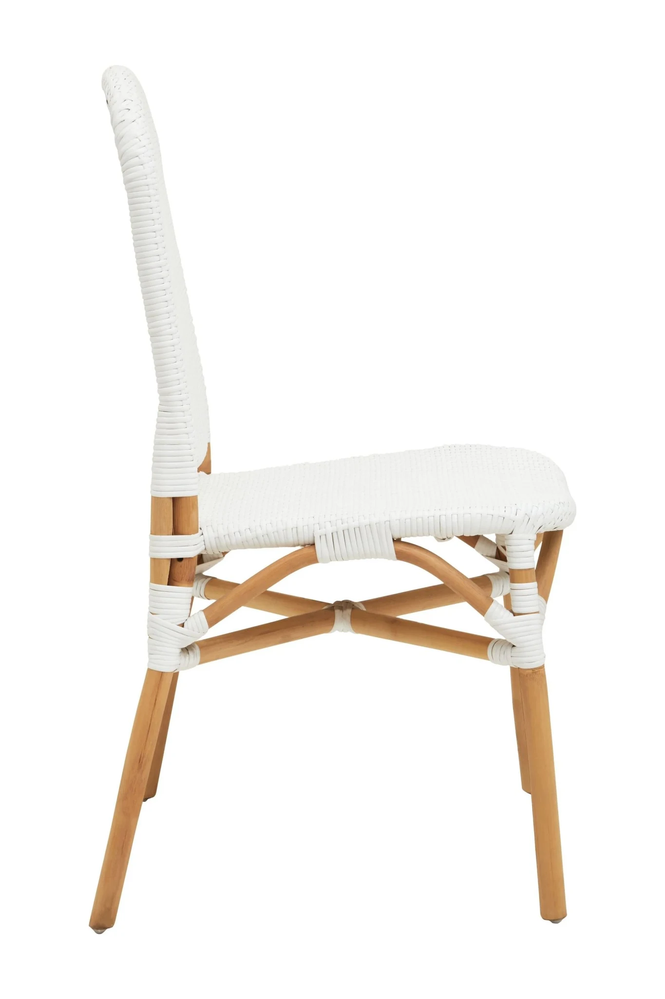 Manado Natural and White Rattan Dining Chair - Seating, photo 3 of 8