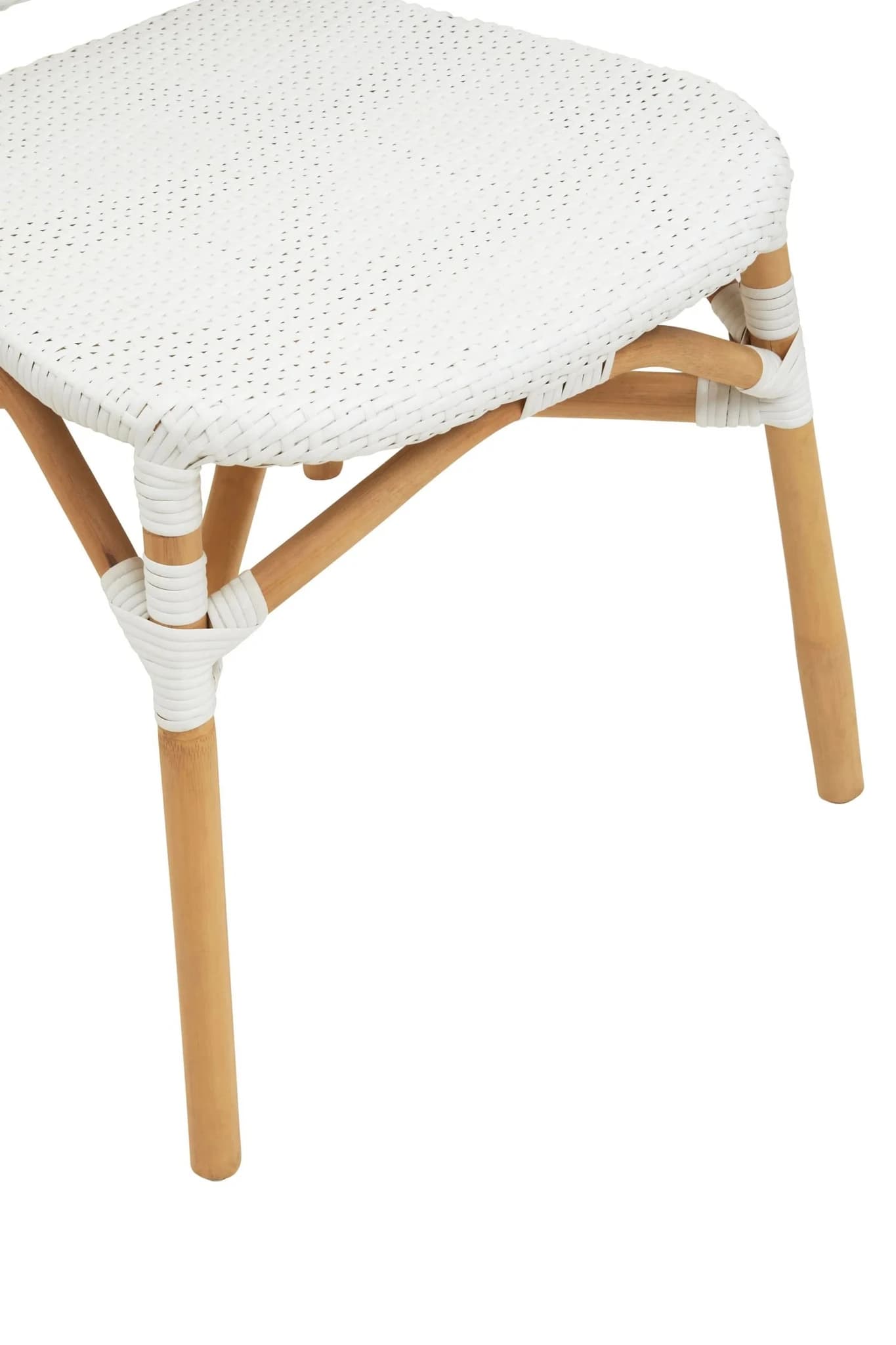 Manado Natural and White Rattan Dining Chair - Seating, photo 8 of 8