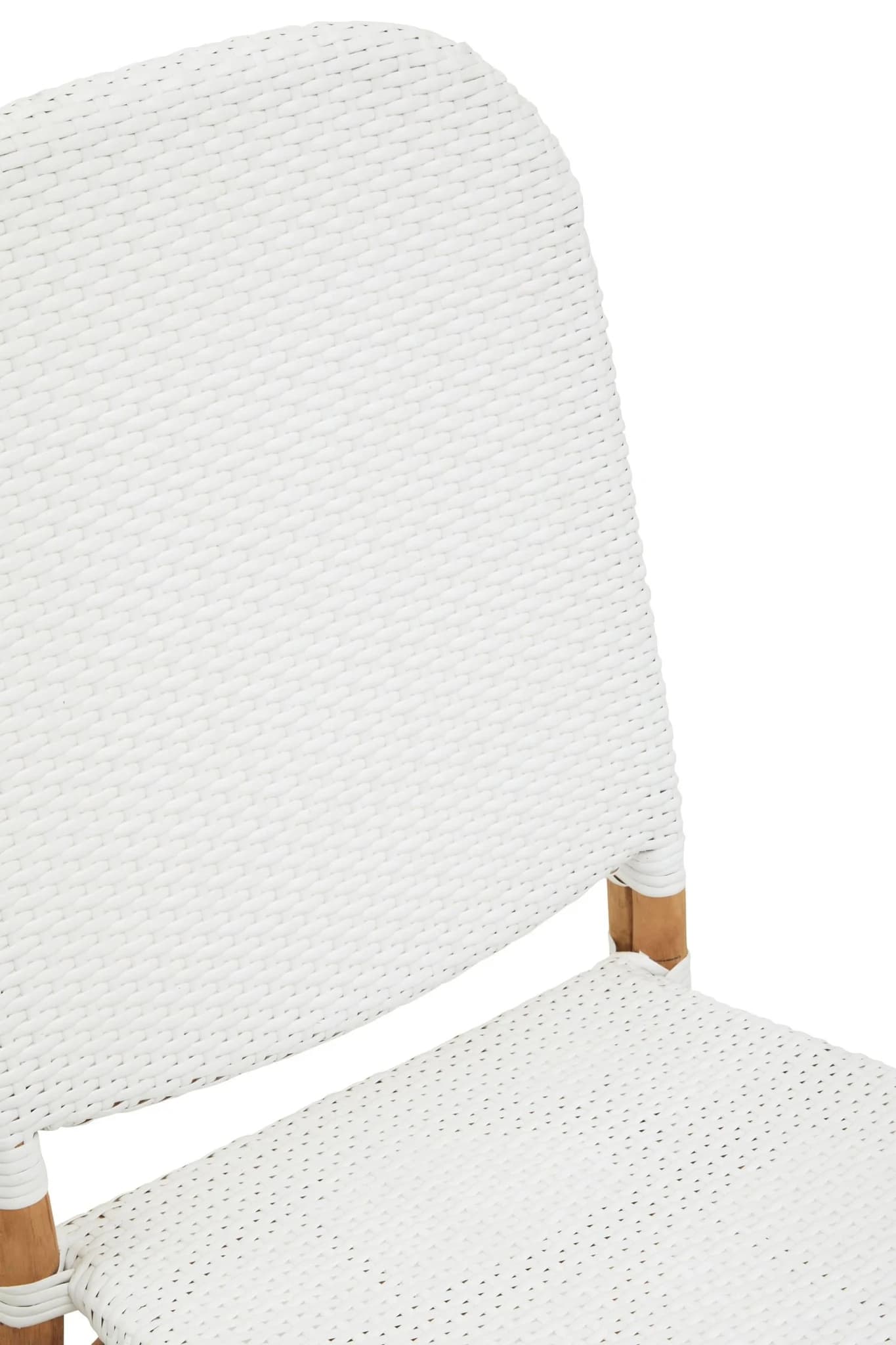 Manado Natural and White Rattan Dining Chair - Seating, photo 6 of 8