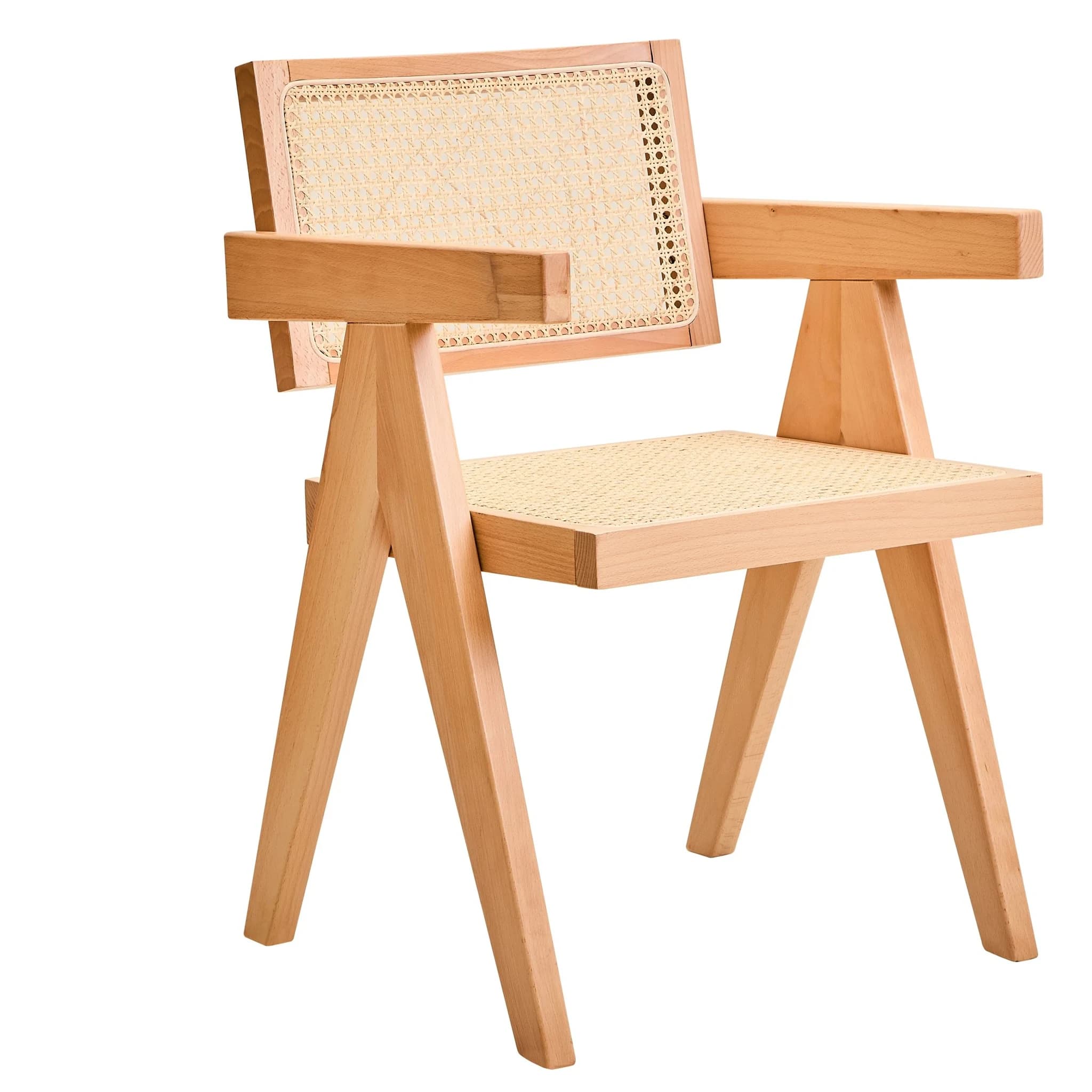 Cebu Natural Cane and Beech Wood Dining Chair - Seating, photo 8 of 8