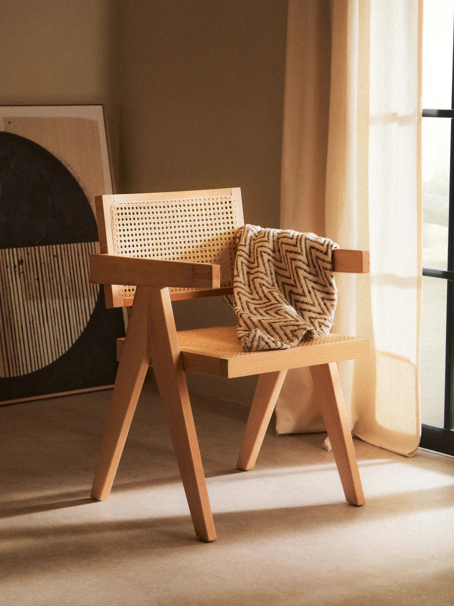 Cebu Natural Cane and Beech Wood Dining Chair - Seating, photo 5 of 8