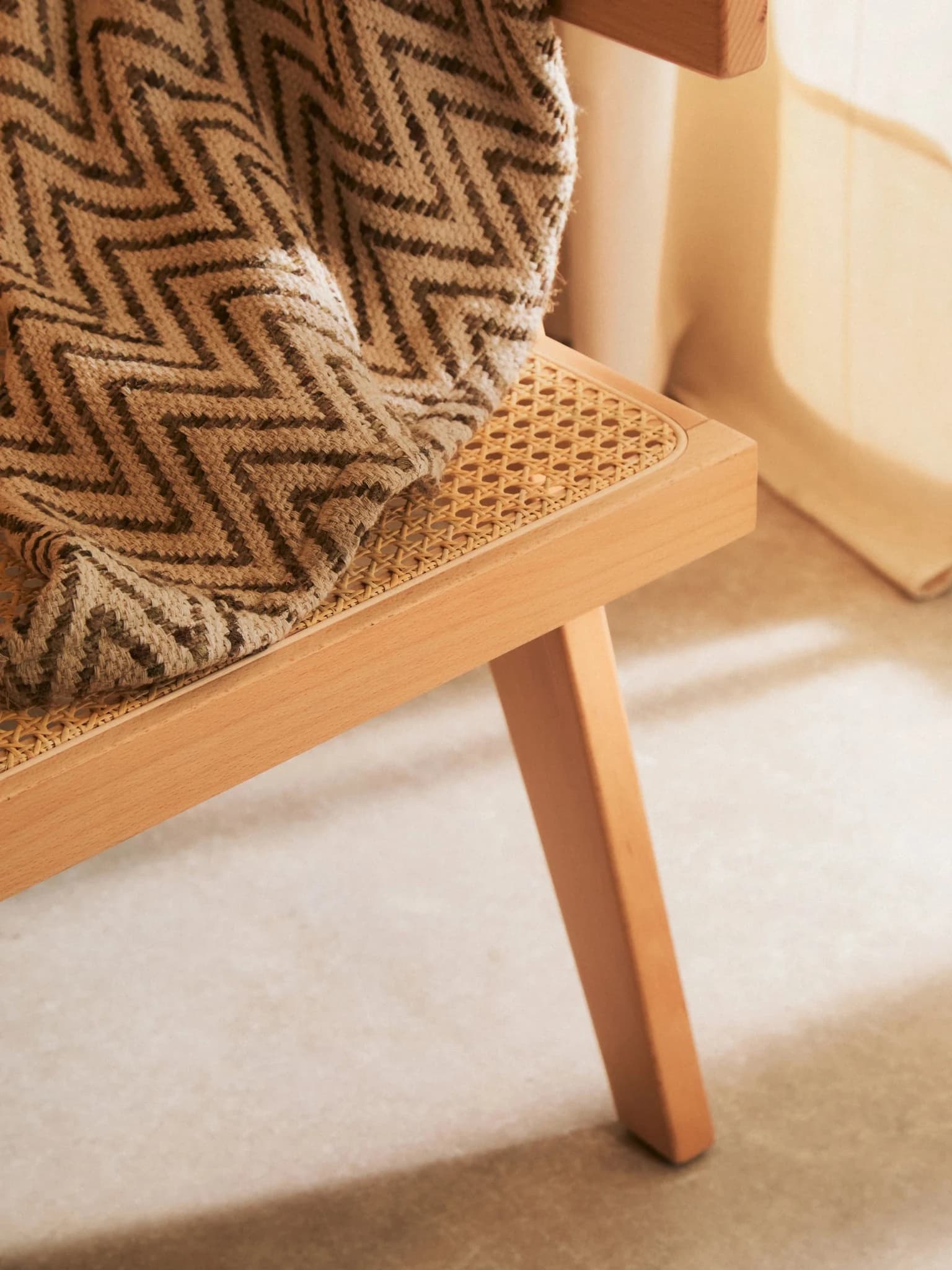 Cebu Natural Cane and Beech Wood Dining Chair - Seating, photo 3 of 8