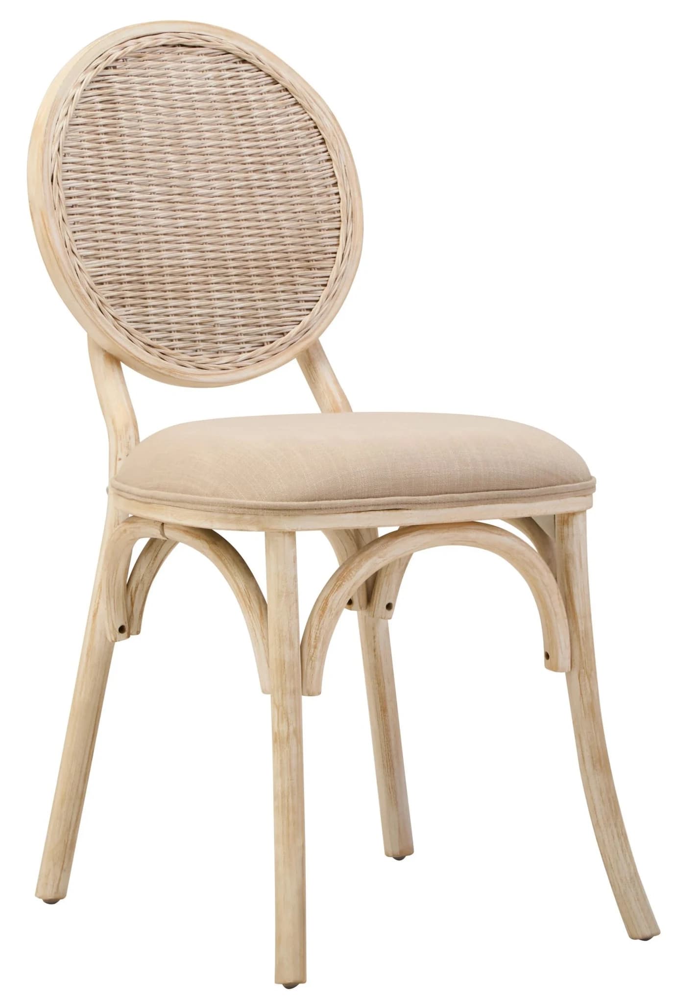 Cebu White Wash Elm Wood Dining Chair - Seating, photo 8 of 8