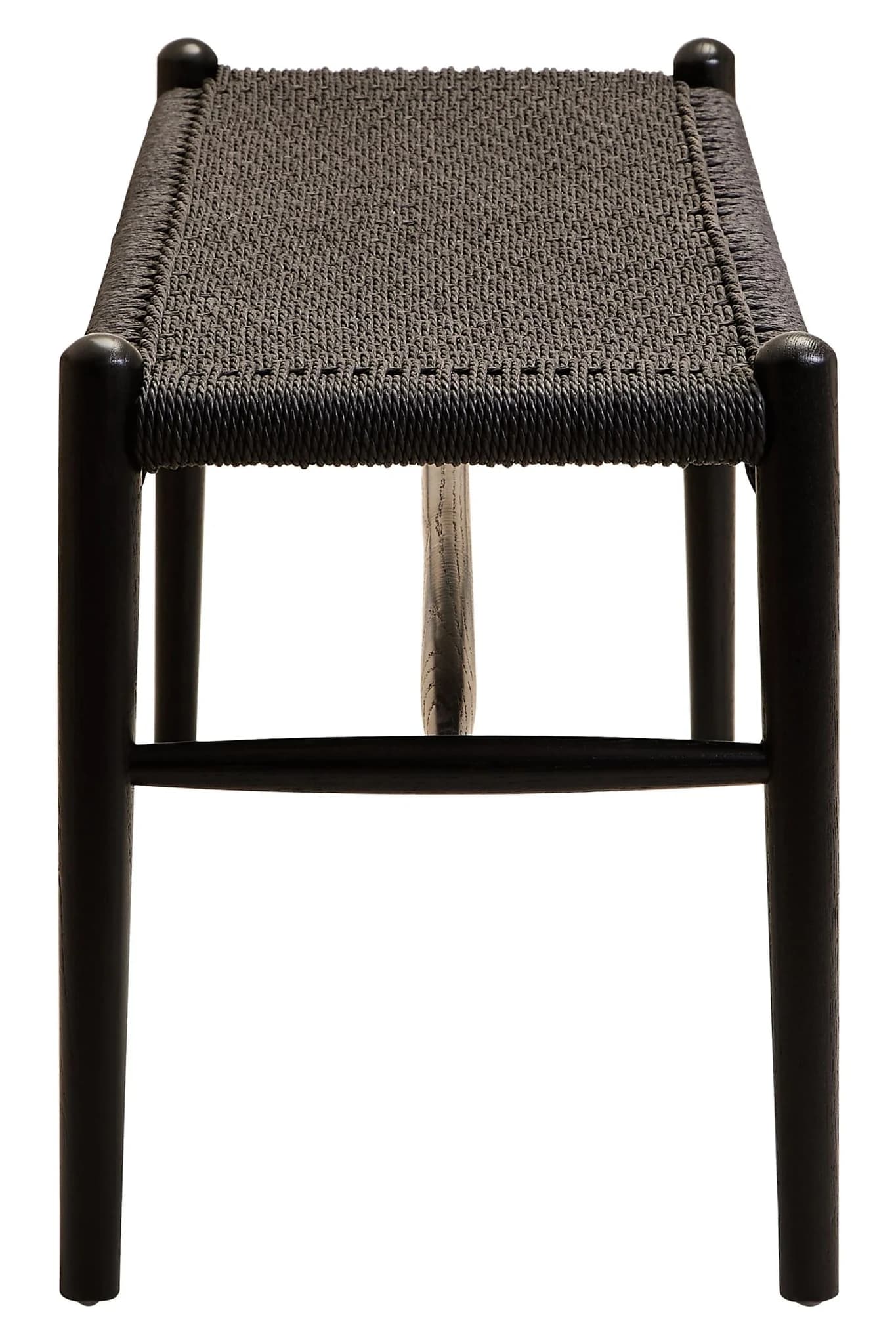 Cebu Black Rope and Elm Wood Bench - Seating, photo 5 of 8