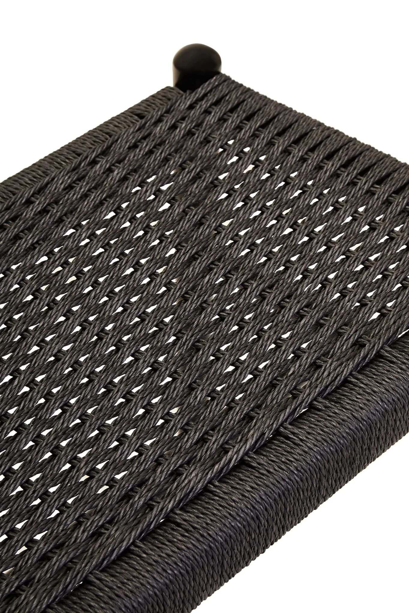 Cebu Black Rope and Elm Wood Bench - Seating, photo 8 of 8