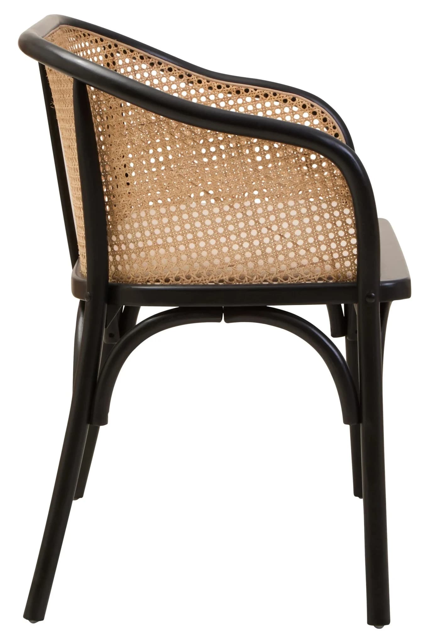 Cebu Natural Cane Bench with Black Beech Wood Frame - Seating, photo 7 of 8
