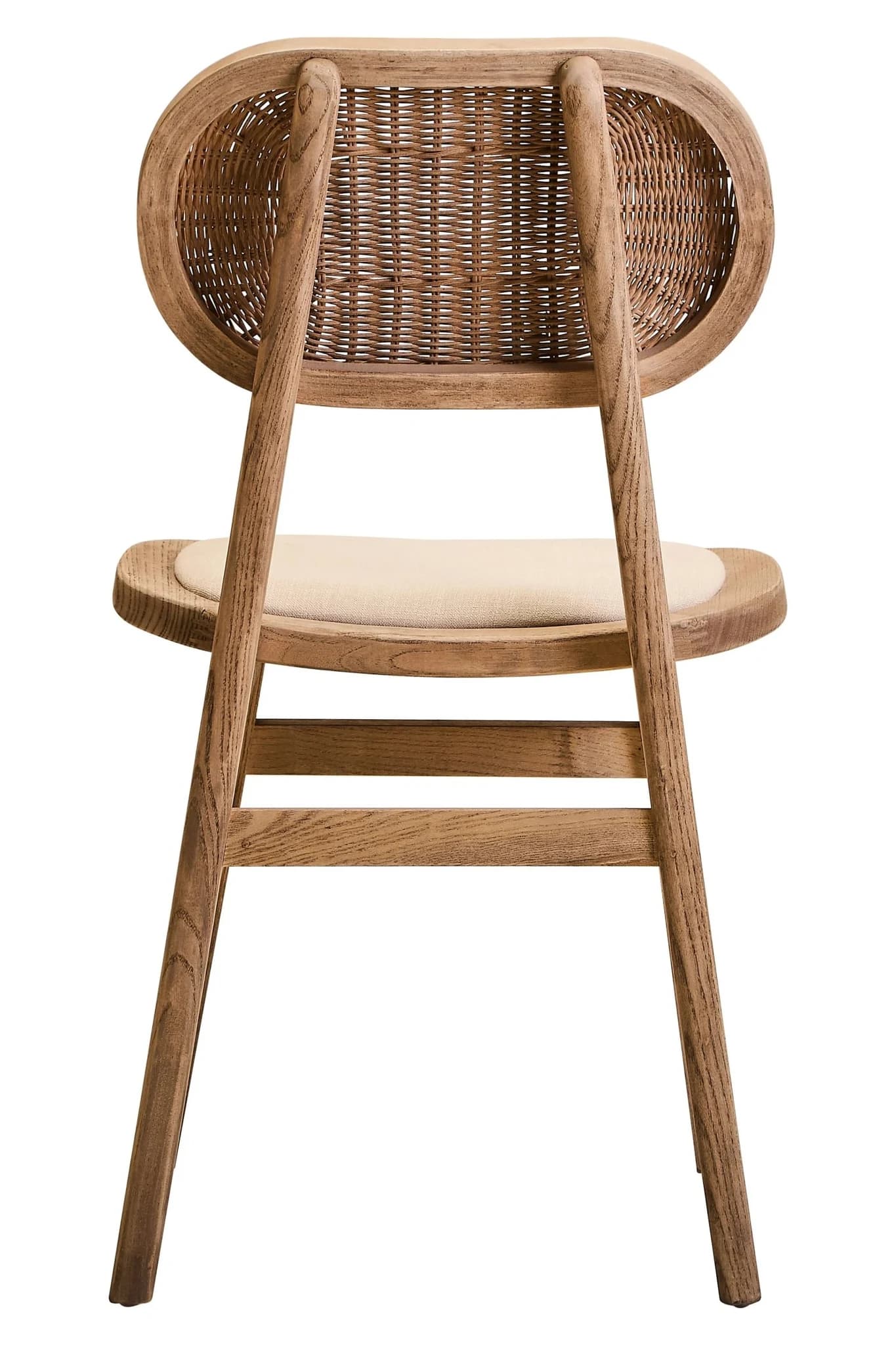 Cebu Beige Fabric and Grey Wash Elm Wood Dining Chair - Seating, photo 8 of 8