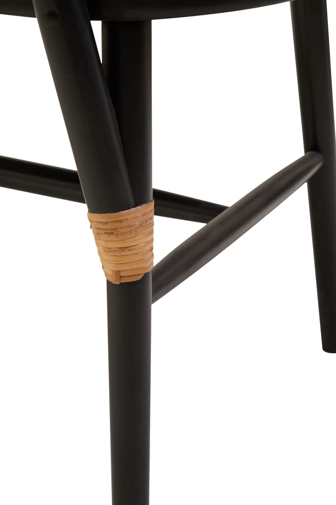Cebu Natural Cane Bench with Black Elm Wood Frame - Seating, photo 8 of 8