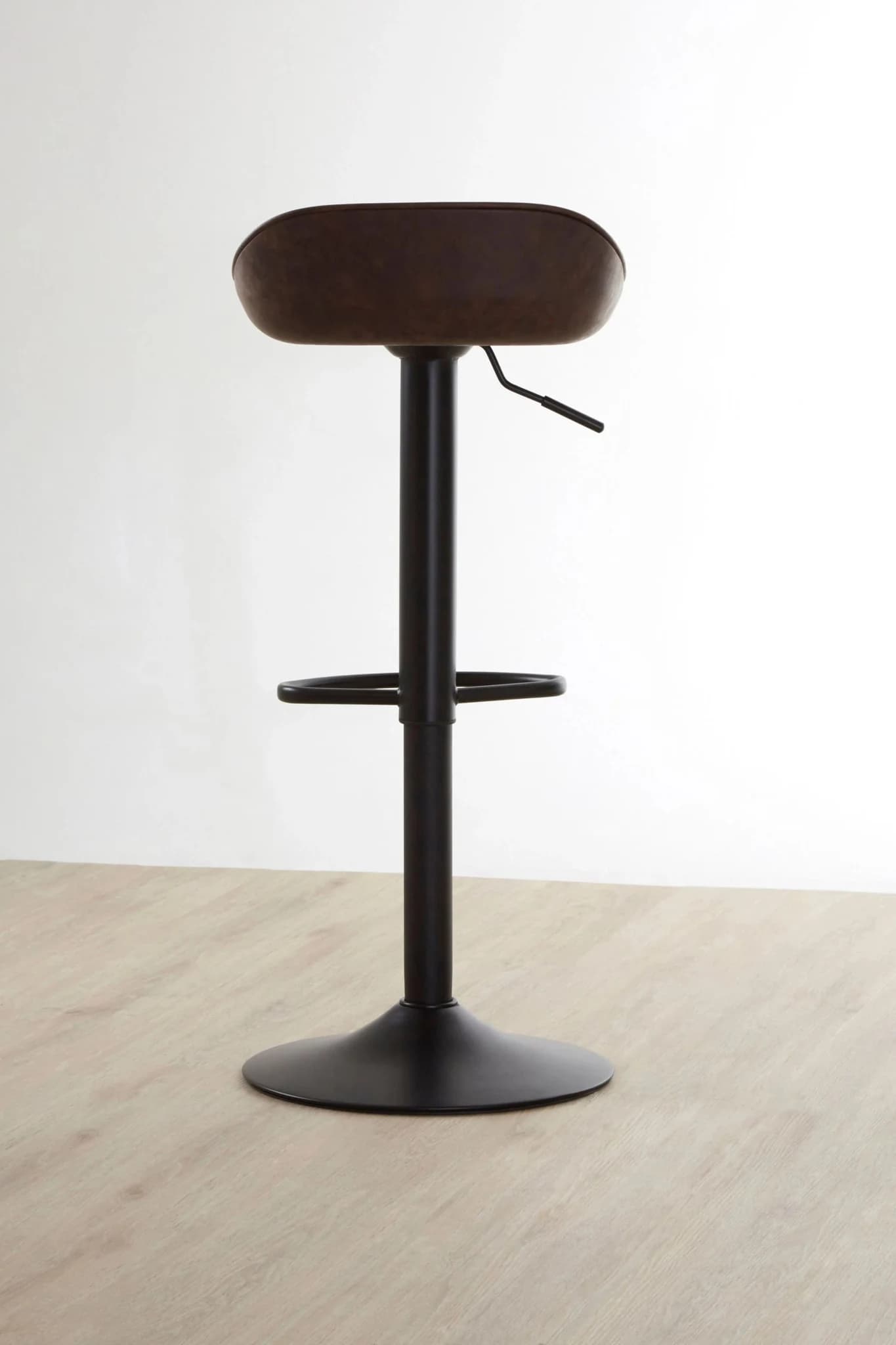 Dalston Brown Set Of Two Leather Effect Bar Stools - Seating, photo 4 of 8