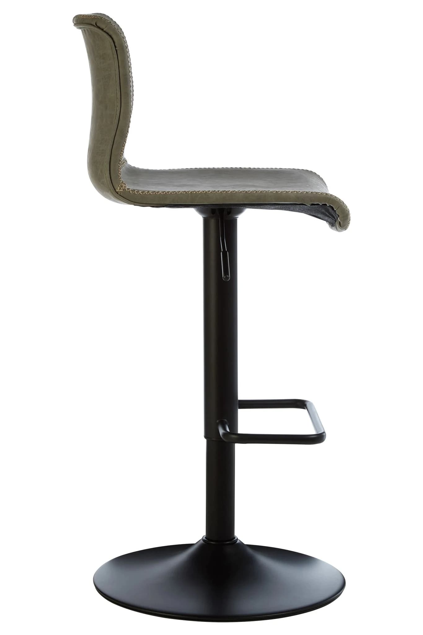 Dalston Brown Grey Set Of Two Leather Effect Bar Chairs - Seating, photo 4 of 6