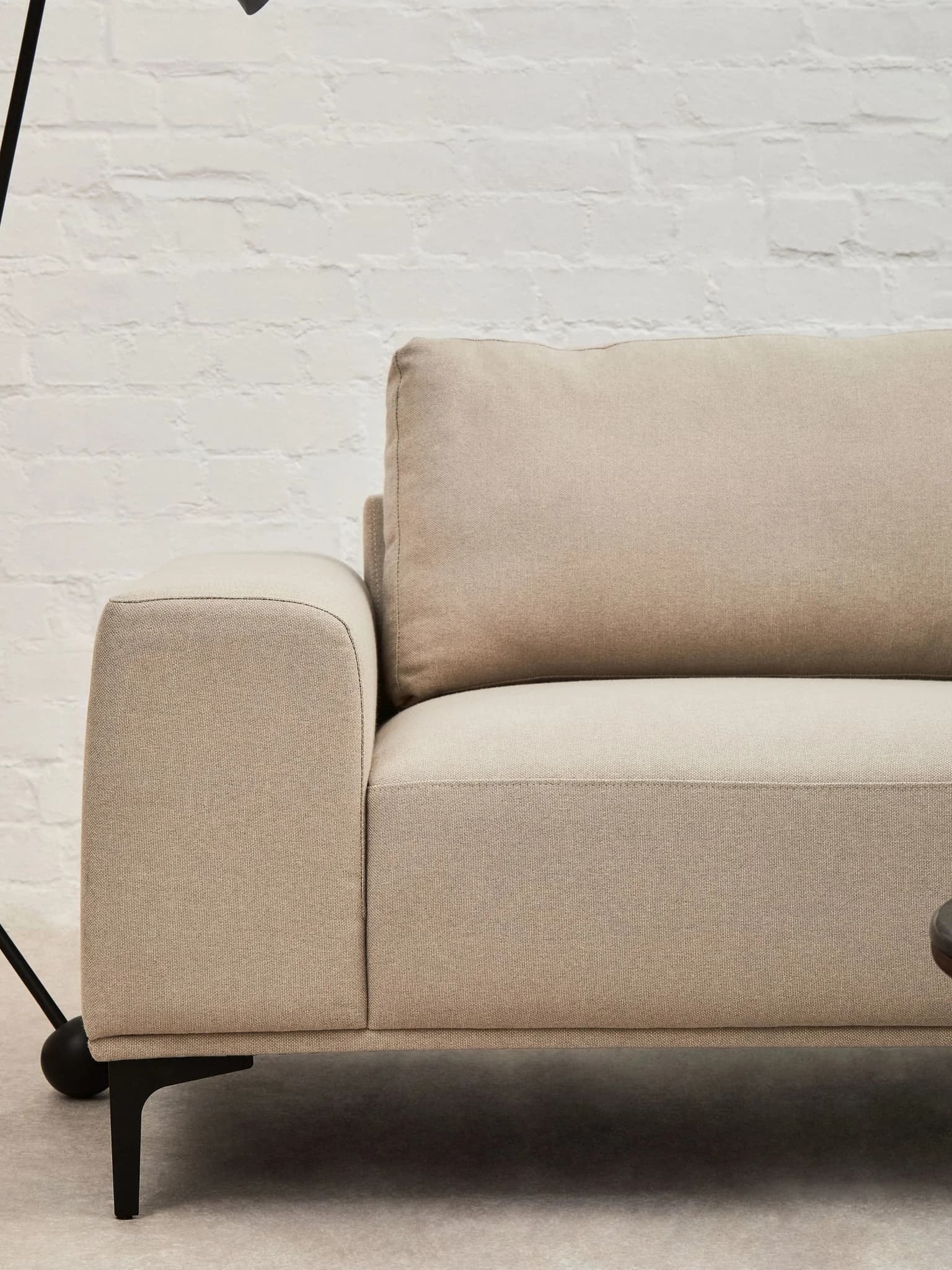 Toulon Natural Fabric 3 Seat Right Chaise Sofa - Seating, photo 5 of 8