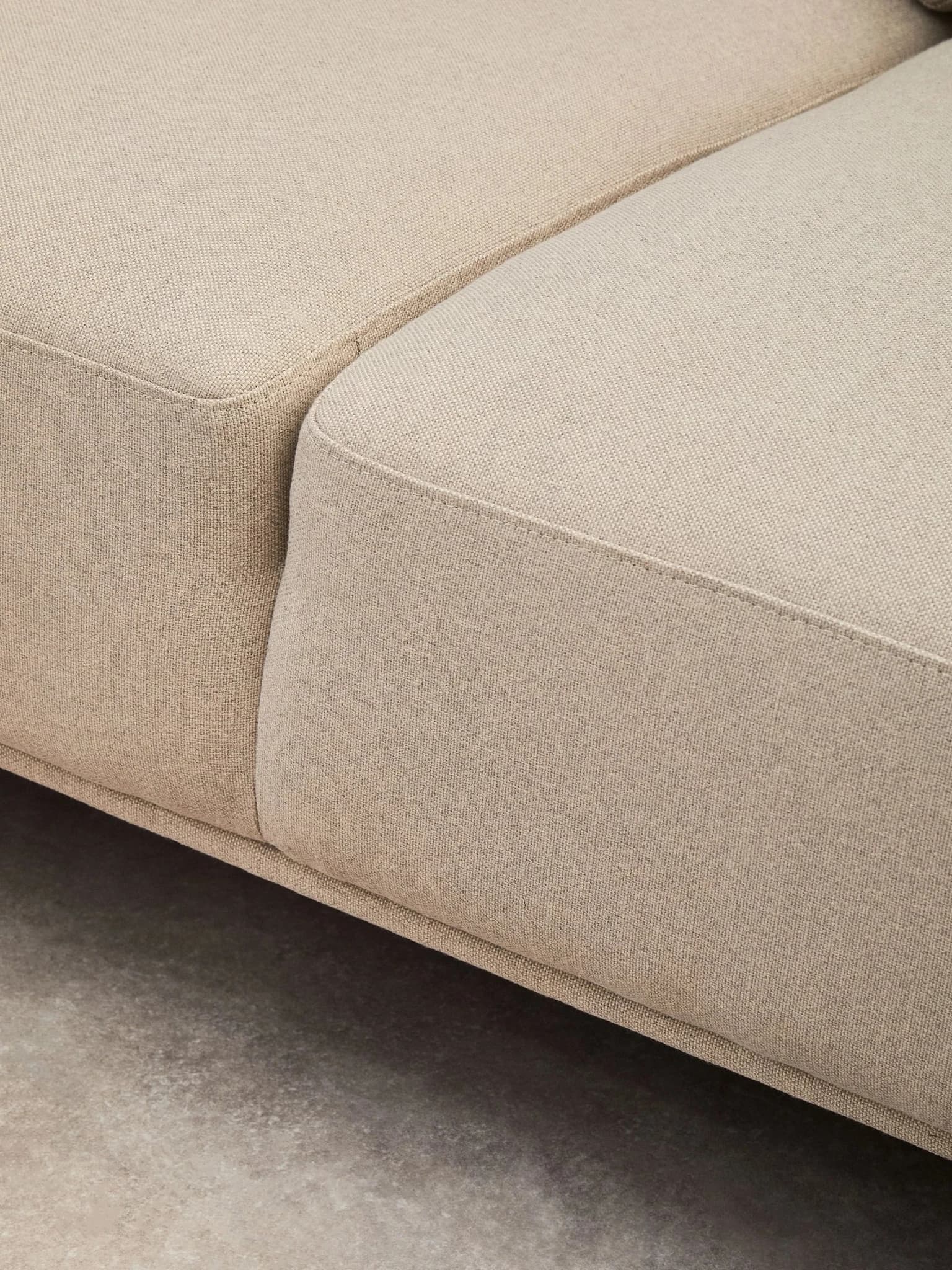 Toulon Natural Fabric 3 Seat Right Chaise Sofa - Seating, photo 2 of 8