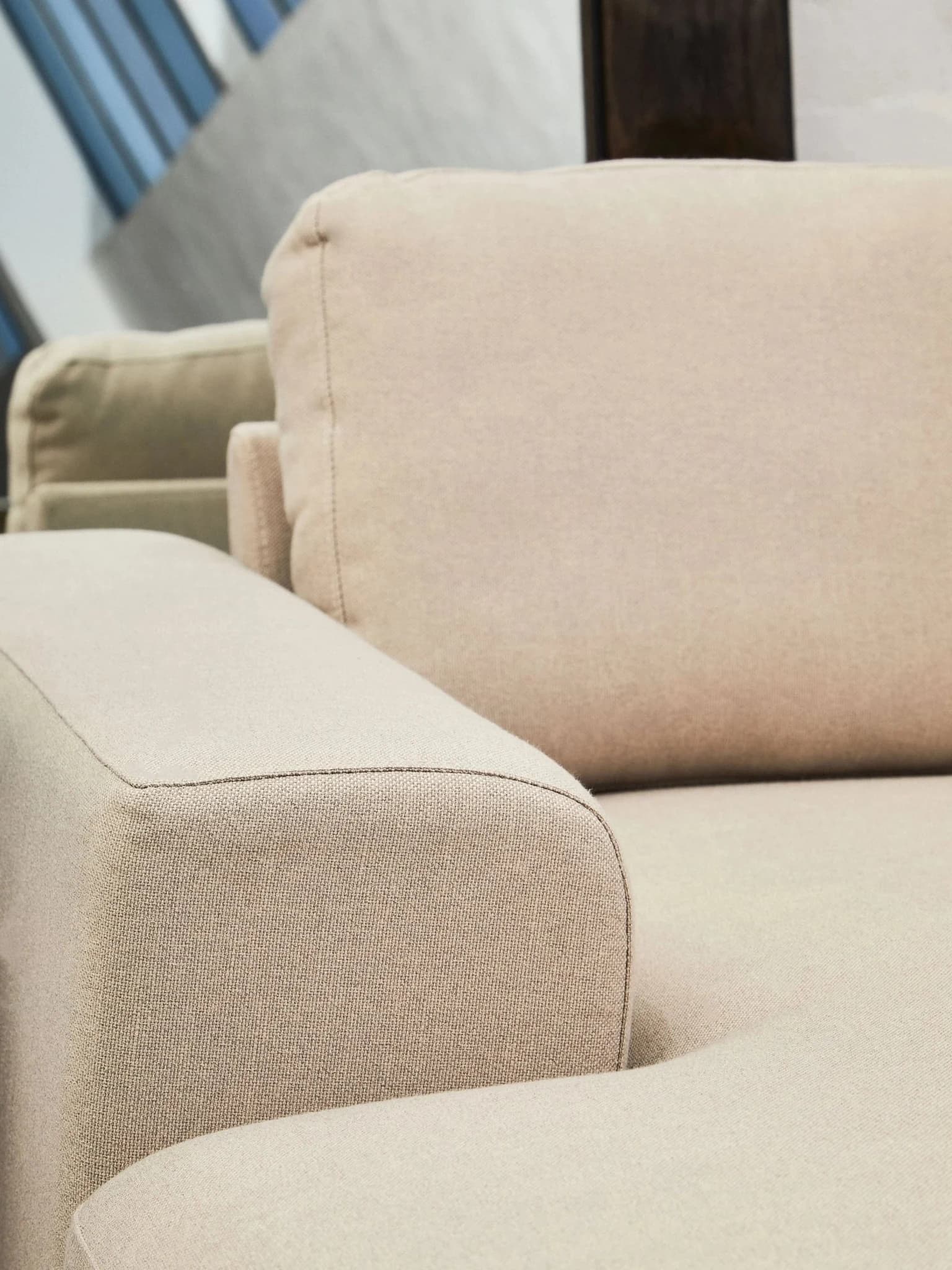 Toulon 3 Seat Natural Fabric Left Chaise Sofa - Seating, photo 5 of 8