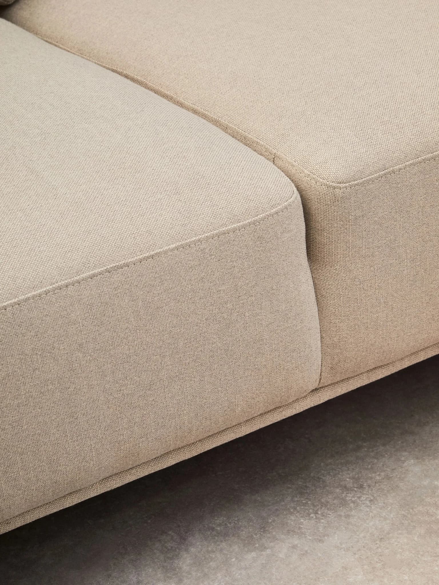 Toulon 3 Seat Natural Fabric Left Chaise Sofa - Seating, photo 4 of 8