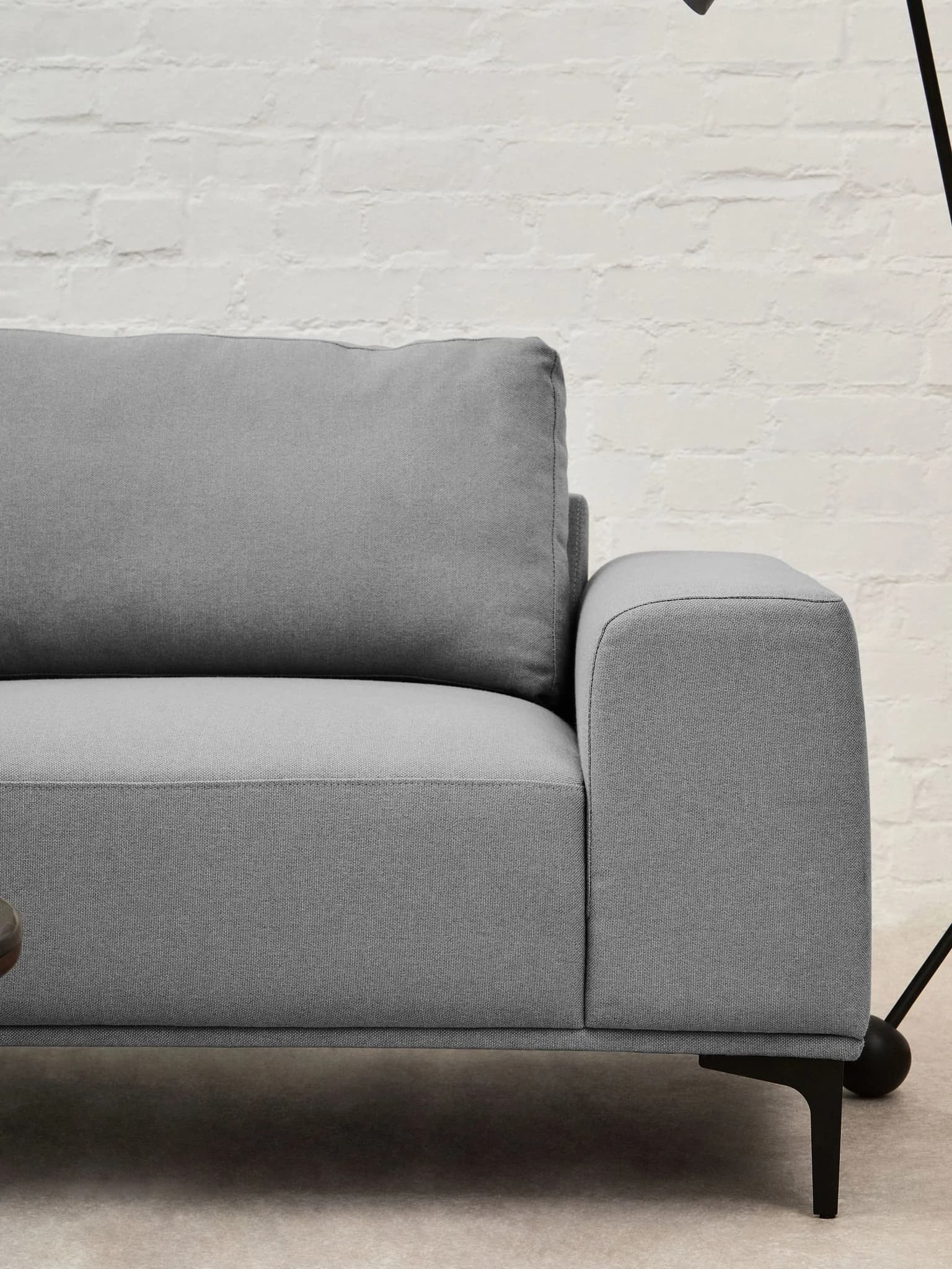 Toulon Grey Fabric 3 Seat Left Chaise Sofa - Seating, photo 5 of 8
