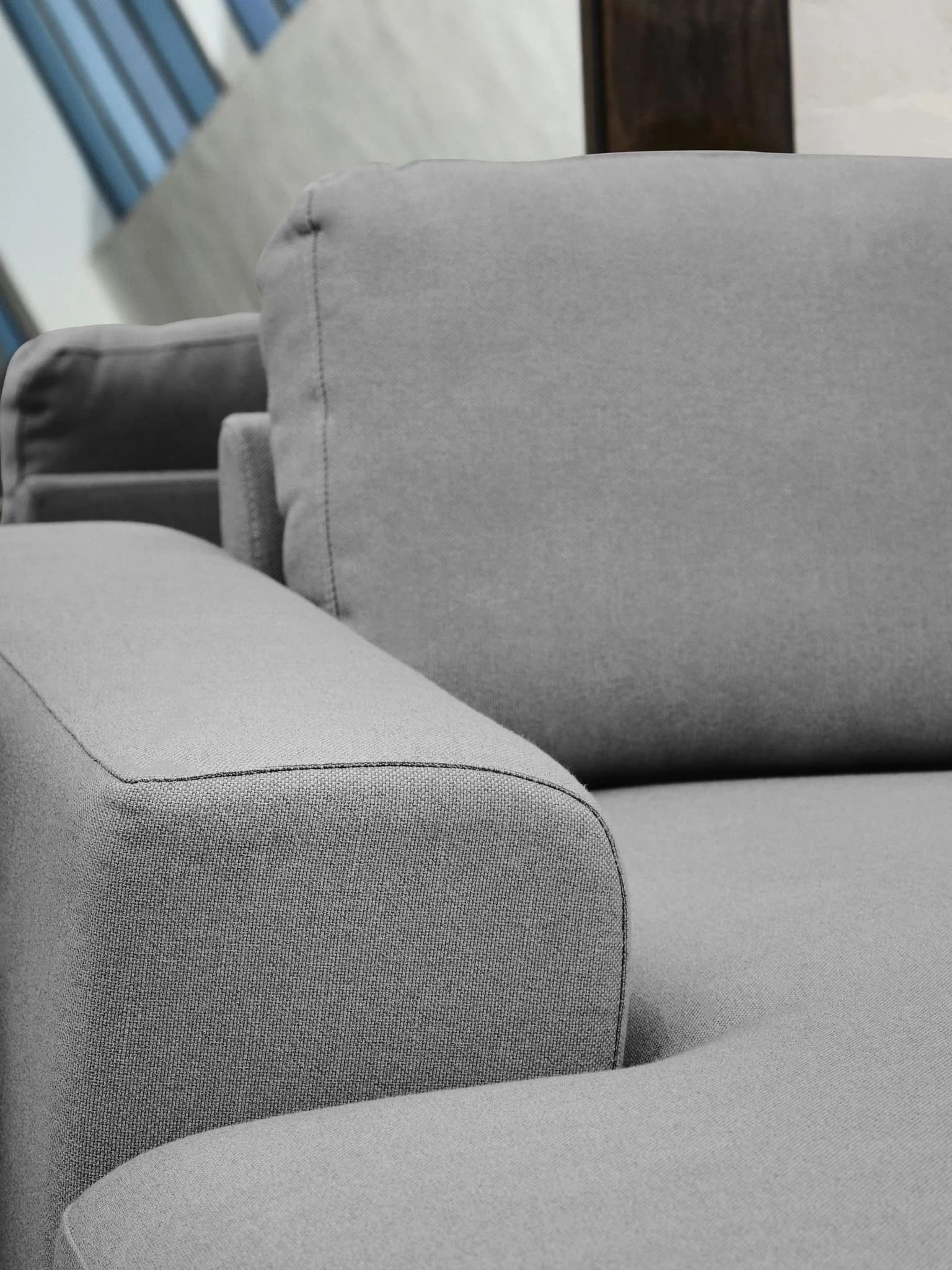 Toulon Grey Fabric 3 Seat Left Chaise Sofa - Seating, photo 3 of 8