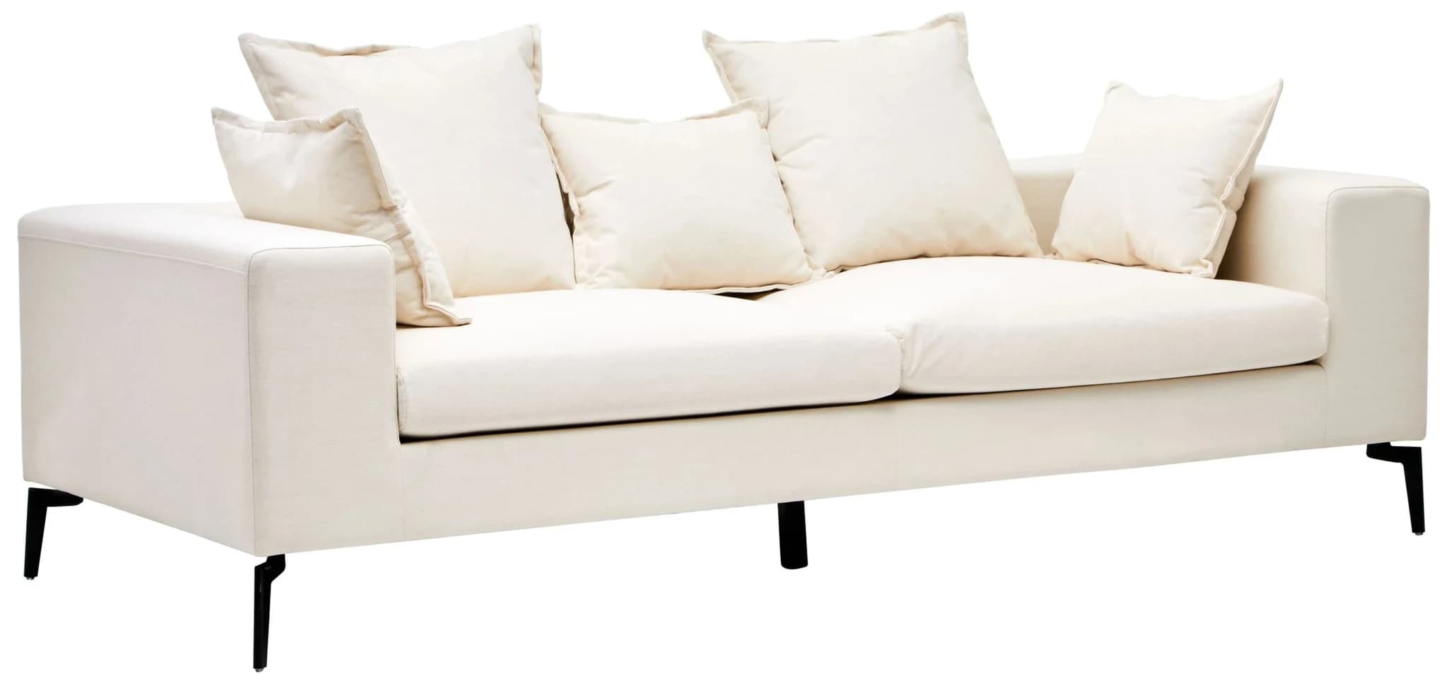 Avignon Cream 3 Seat Textured Fabric Sofa - Seating, photo 2 of 8