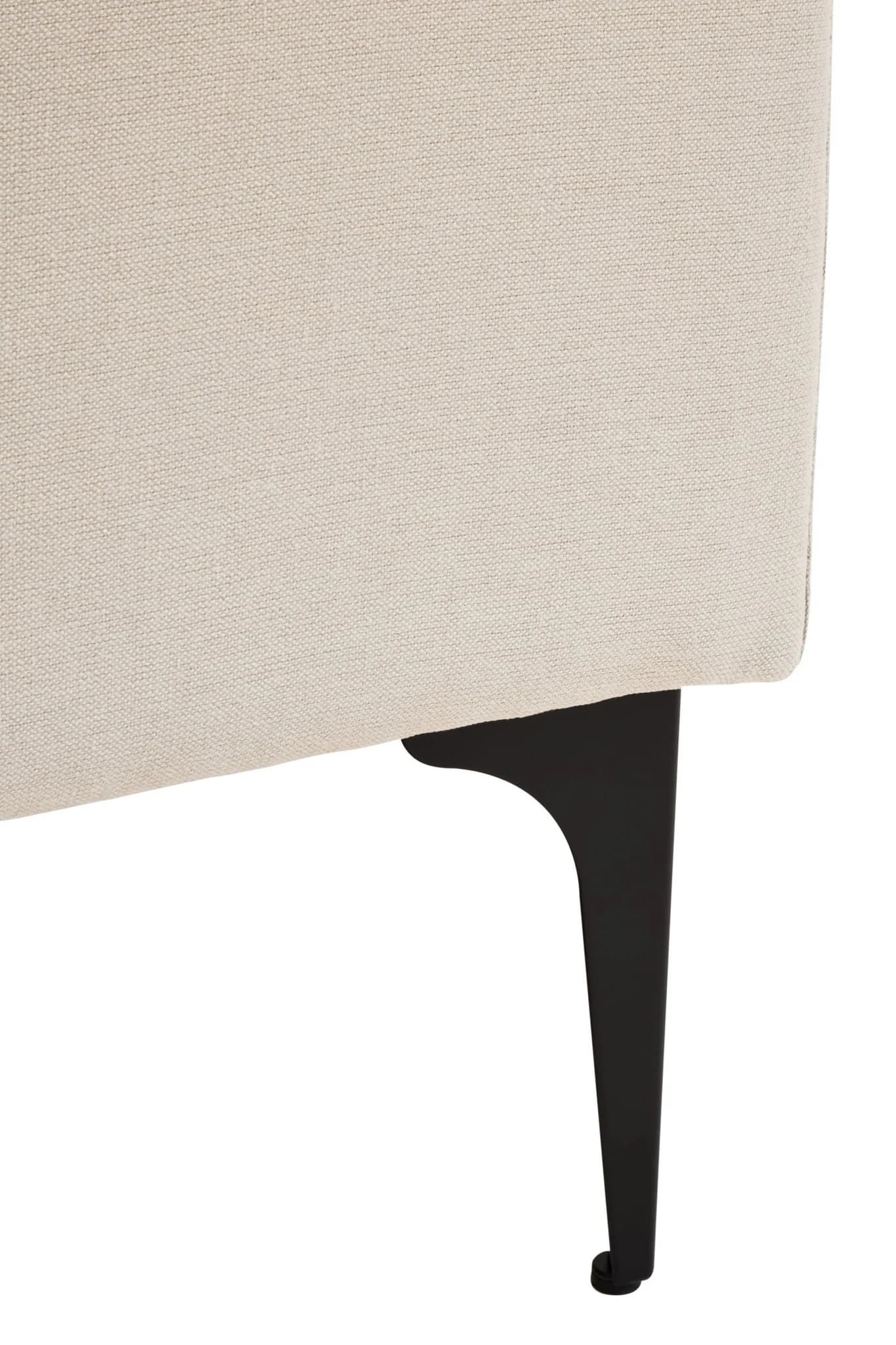 Troyes Cream Three Seat Right Chaise Sofa - Seating, photo 6 of 8